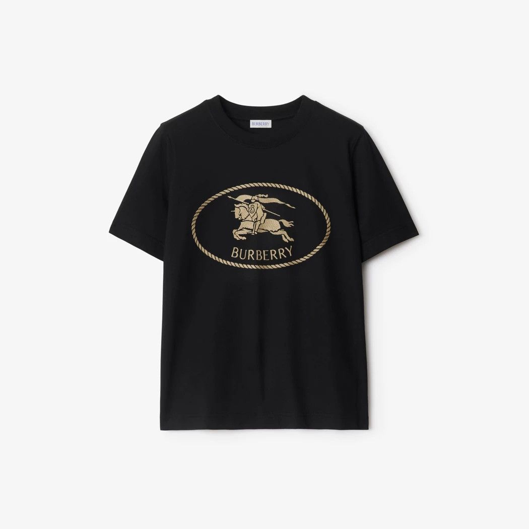 Burberry os11x0326 Knight Stamp T-Shirt in Black Size US S / EU 44-46 / 1 - 1 Thumbnail