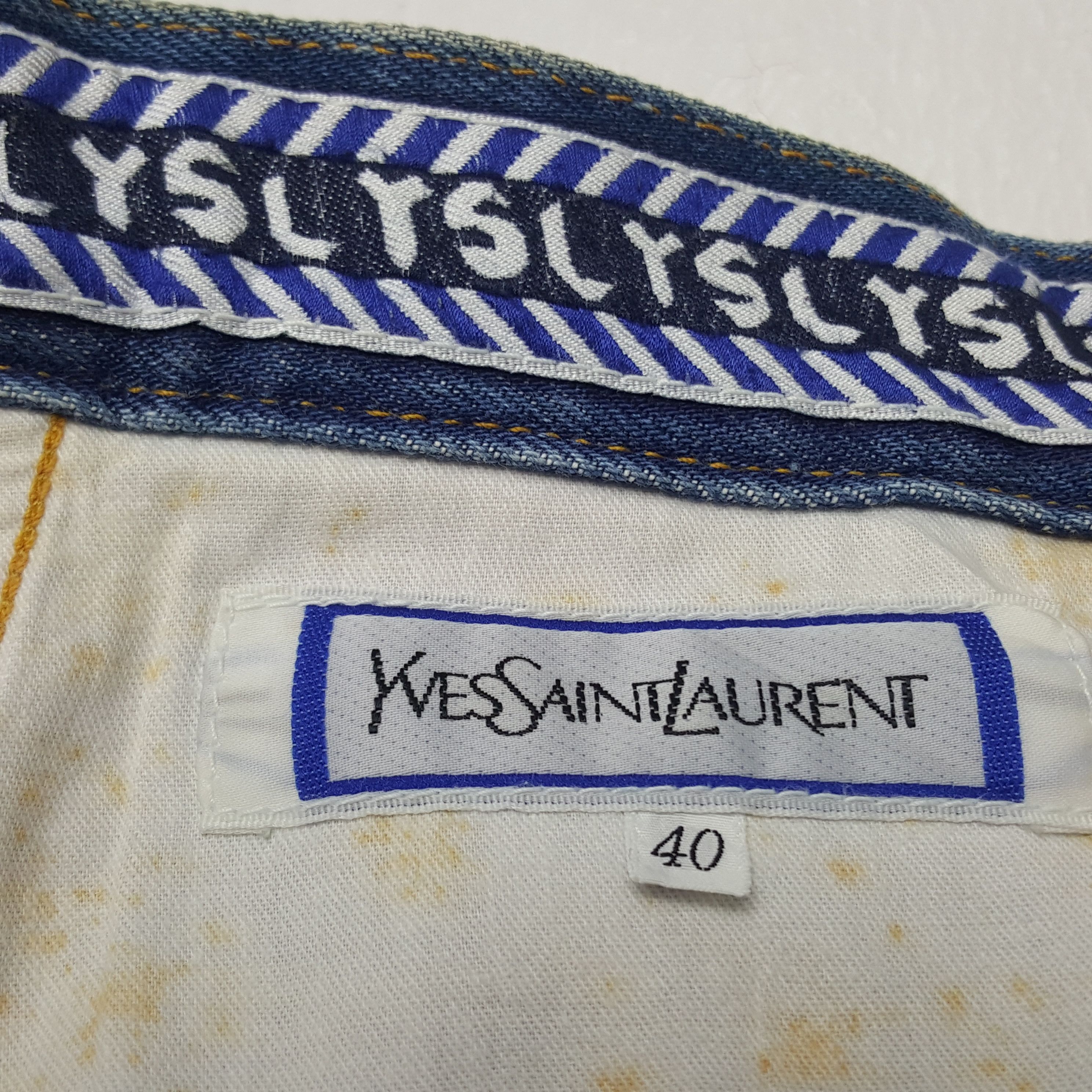 Vintage × Yves Saint Laurent Vintage Yves Saint Laurent Denim Jeans Size US 26 / EU 42 - 15 Thumbnail