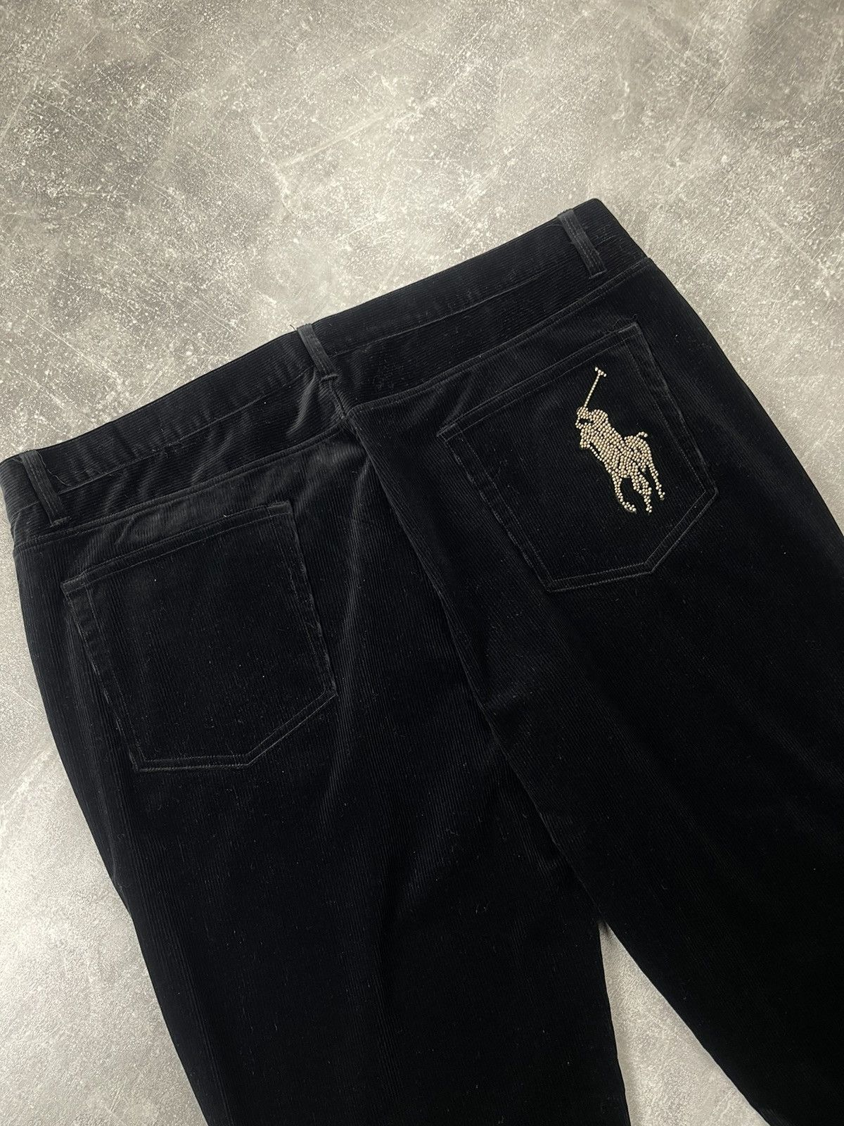 Ralph Lauren Black Label Ralph Lauren Black Label Flared Corduroy Pants Black Velvet Size 36" / US 14 / IT 50 - 3 Thumbnail