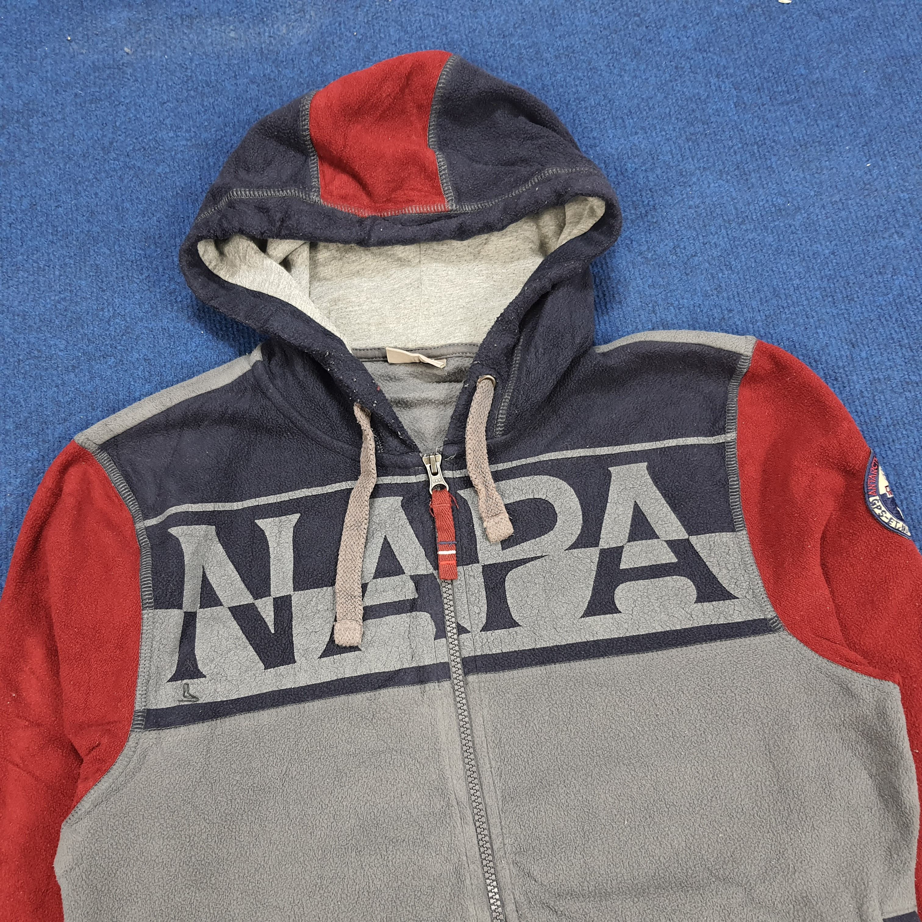 Napapijri × Vintage Vintage Napapijri Antarctic Research Program Zipper Hoodie Size US S / EU 44-46 / 1 - 2 Thumbnail