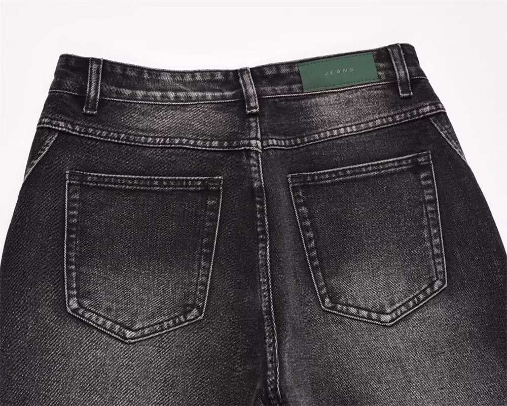 Japanese Brand × Jean Washed distressed straight-leg men's loose wide-leg jeans Size US 32 / EU 48 - 5 Thumbnail