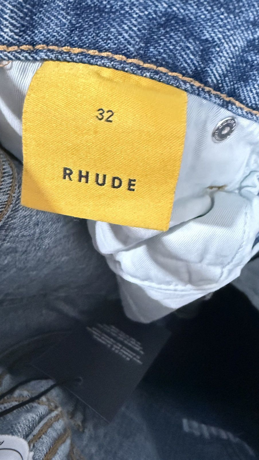 Rhude Rhude x McLaren Denim Embroidered Jean Size 32, color Blue Size US 32 / EU 48 - 7 Thumbnail