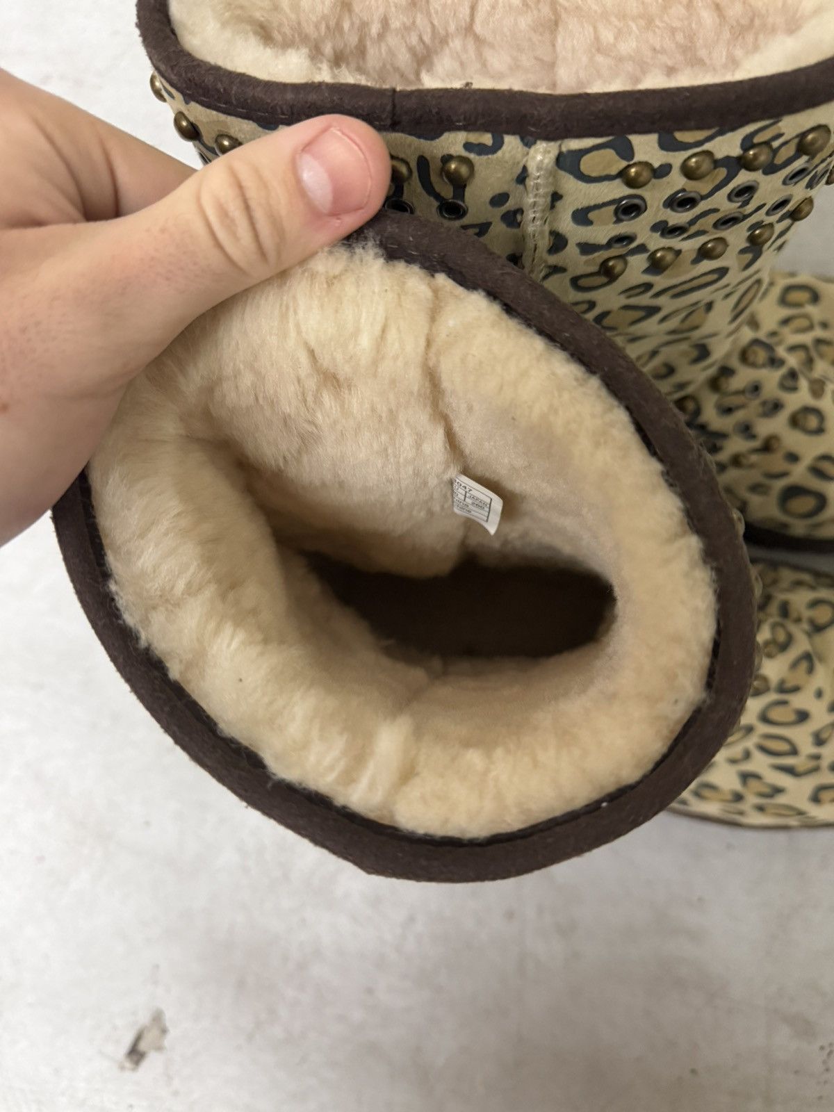 Jimmy Choo Jimmy Choo x UGG Studded Cheetah Print Sherling Boot Size US 8.5 / EU 41-42 - 7 Thumbnail