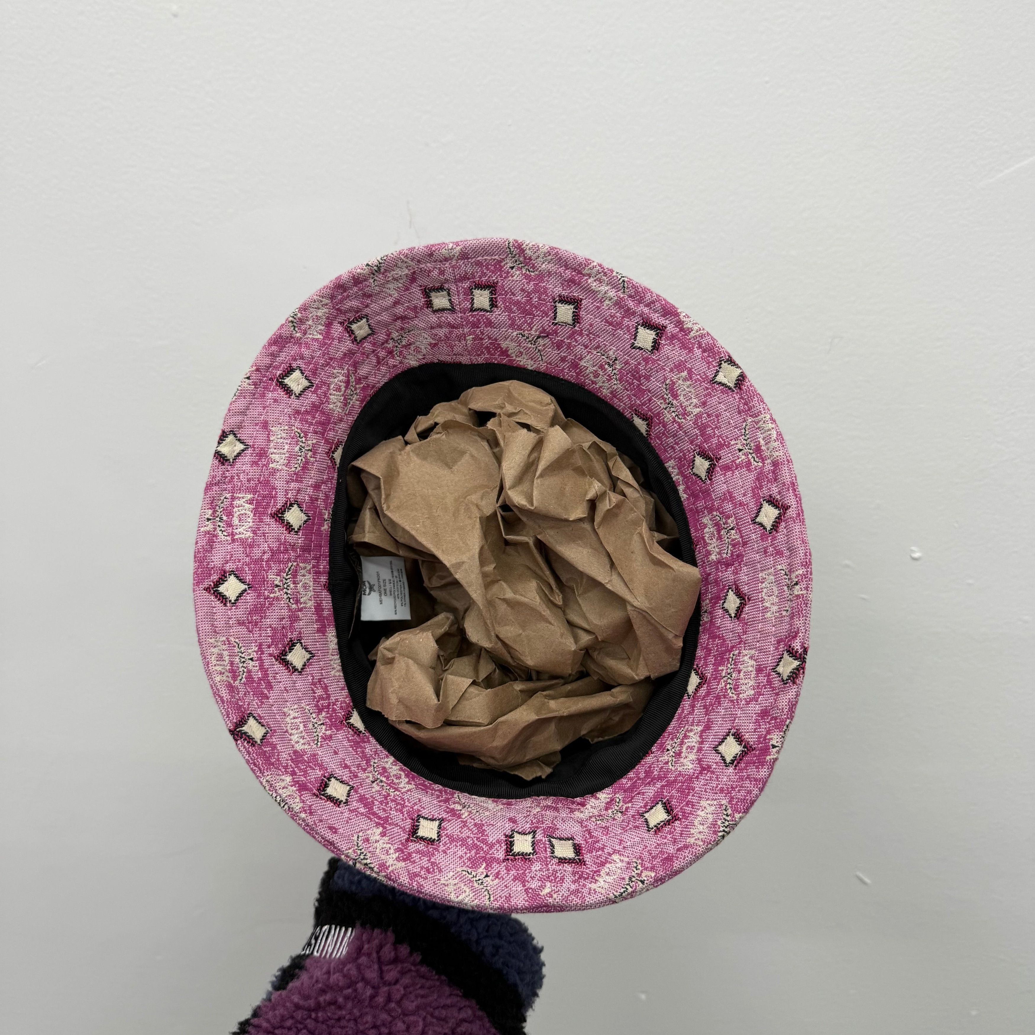 MCM MCM Monogram Pink Bucket Hat Size ONE SIZE - 4 Thumbnail