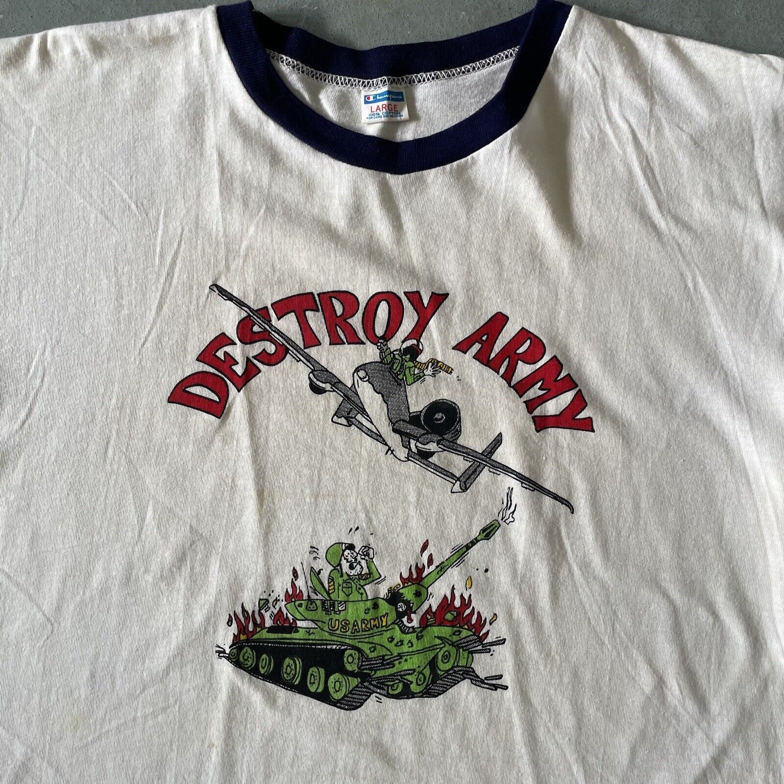 Champion × Vintage Vintage 1970s Champion Ringer T-Shirt Mens Large Air Force Size US L / EU 52-54 / 3 - 4 Thumbnail