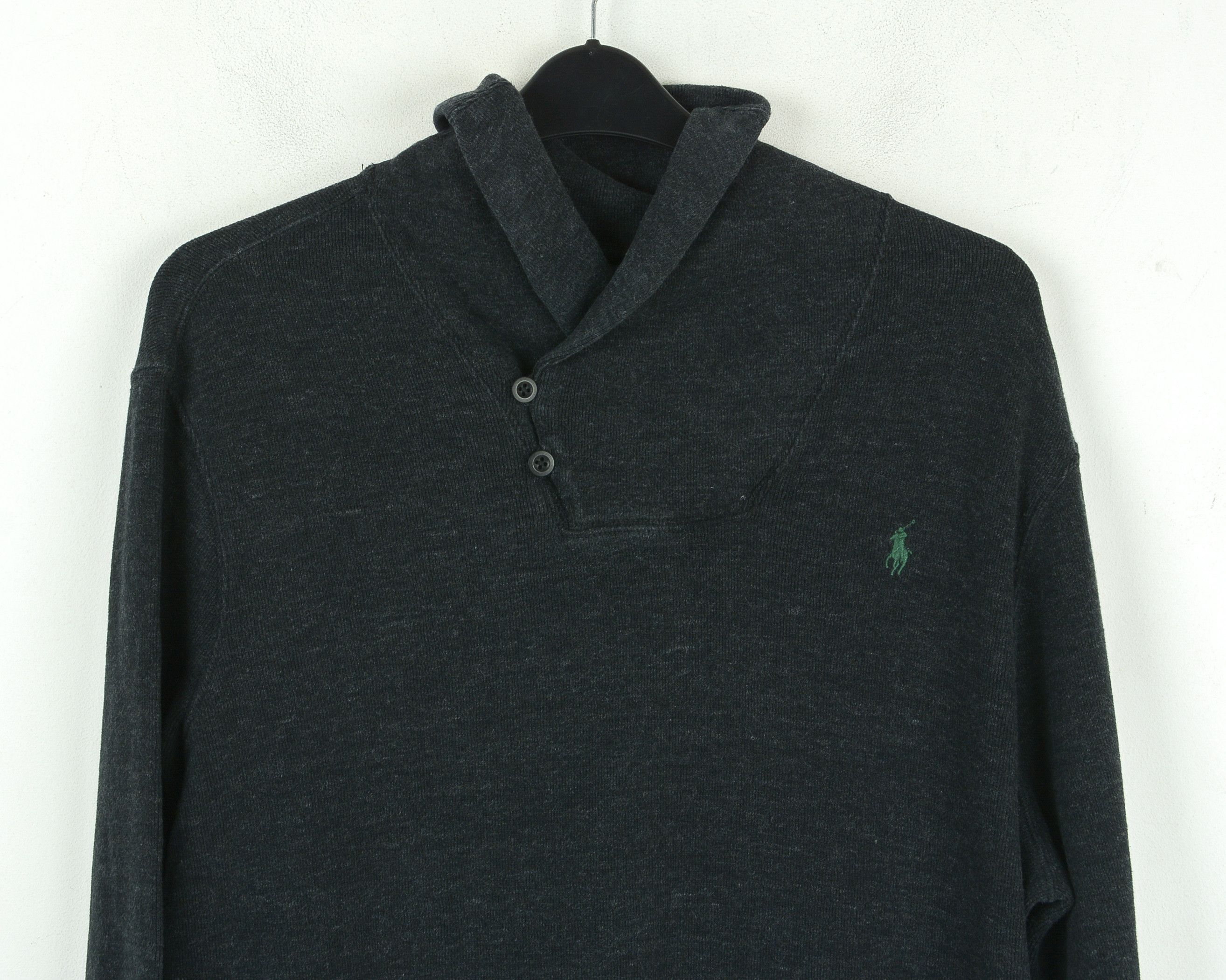 Polo Ralph Lauren Sweater XL High Neck Button Jumper Pullover Cotton Knit Size US XL / EU 56 / 4 - 2 Thumbnail