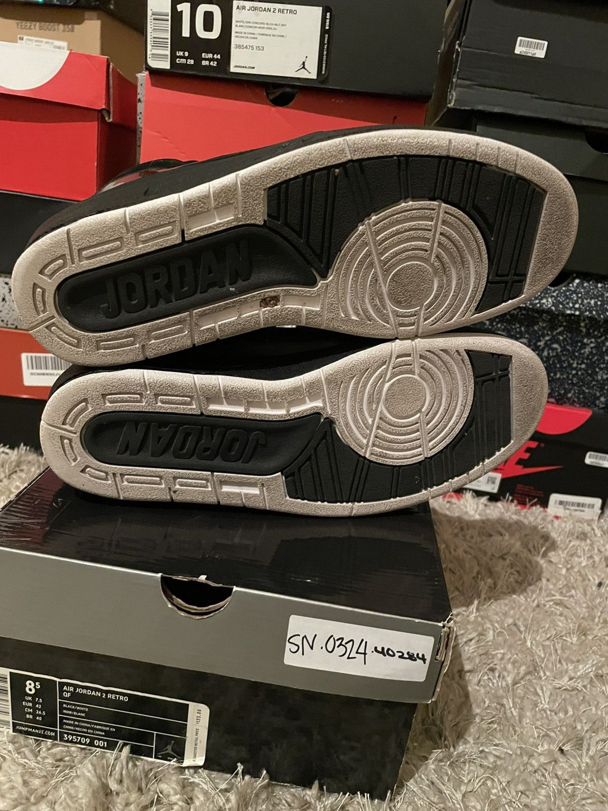 Jordan Brand Jordan 2 QF Black White Size US 8.5 / EU 41-42 - 8 Thumbnail