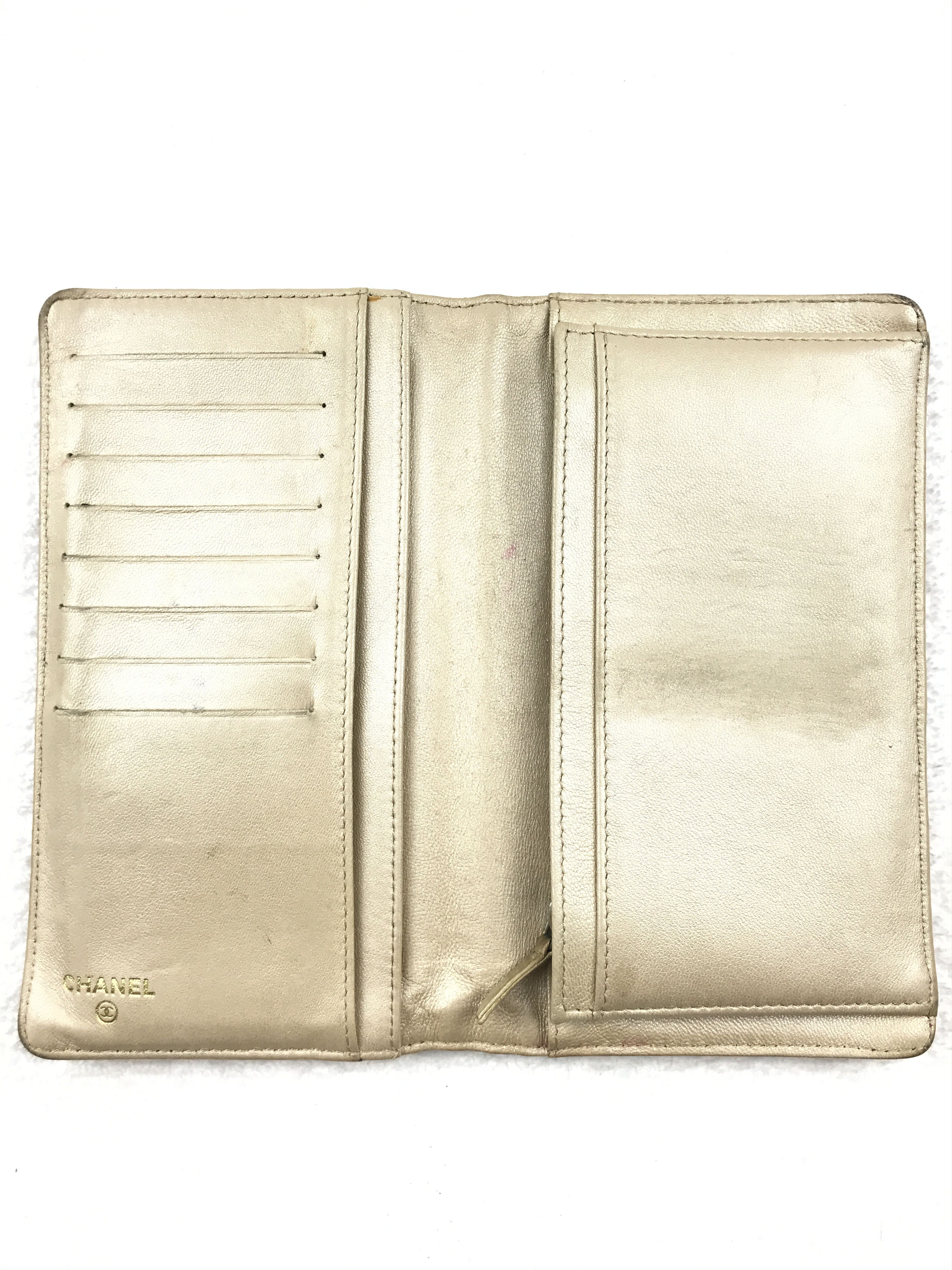 Chanel × Vintage Chanel Pink Embossed Lambskin Leather Camellia Long Wallet Size ONE SIZE - 8 Thumbnail