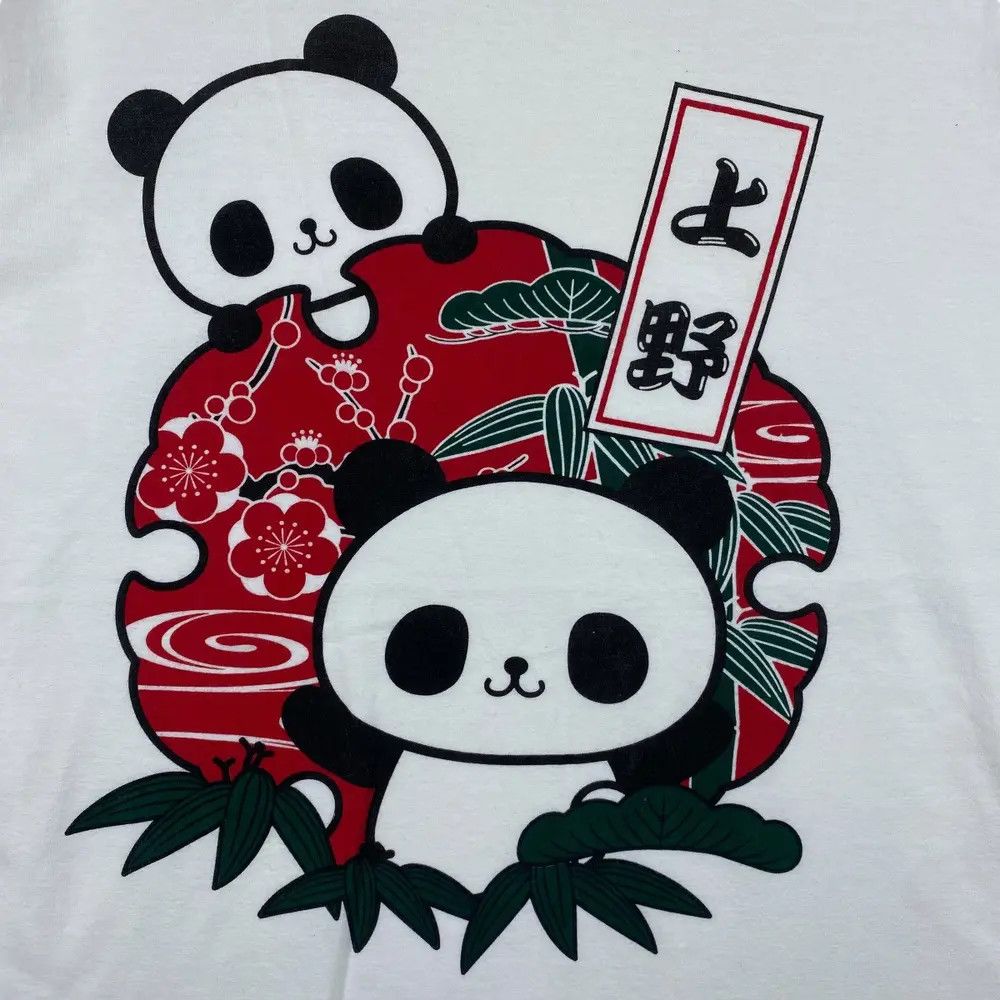 Japanese Brand Vintage JAPAN SHINE Panda's Couple Tee Shirt Medium Size Size US M / EU 48-50 / 2 - 2 Thumbnail