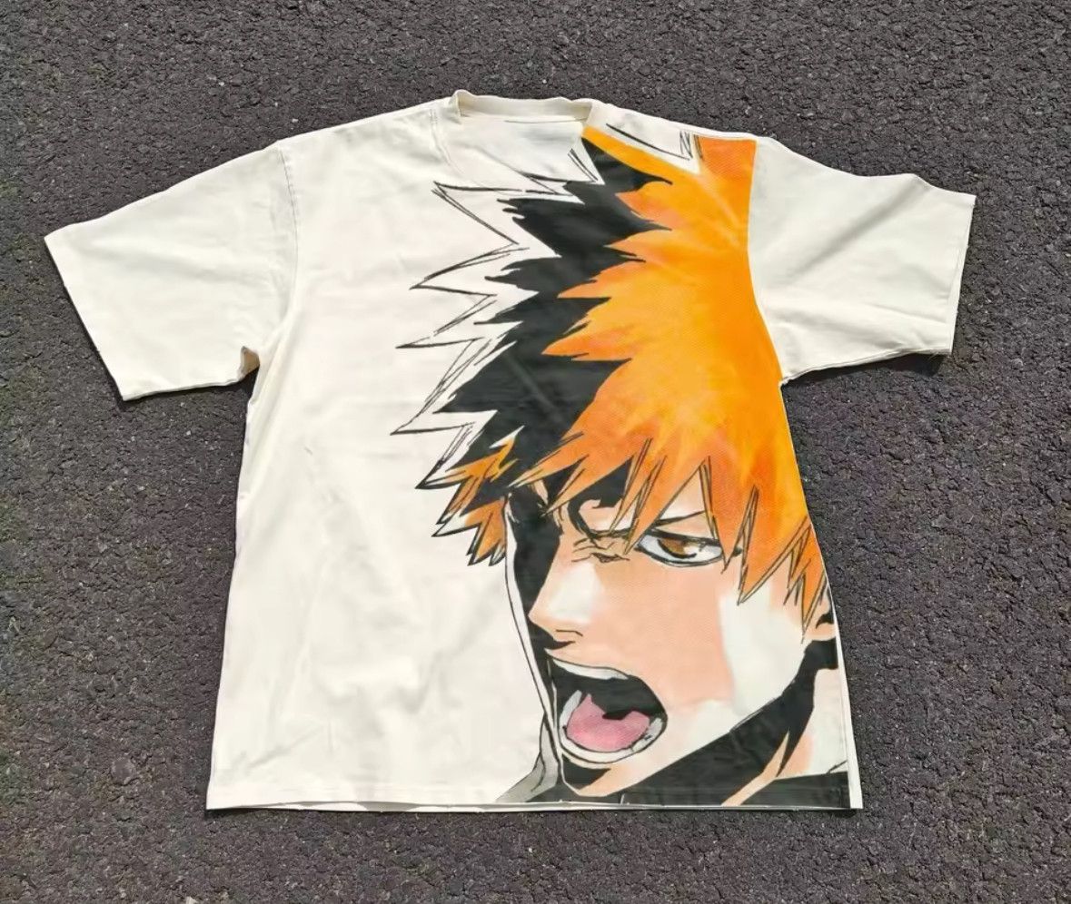 Japanese Brand Streetwear Y2K Anime Bleach Gothic Print White T-Shirt Size US XXL / EU 58 / 5 - 1 Thumbnail