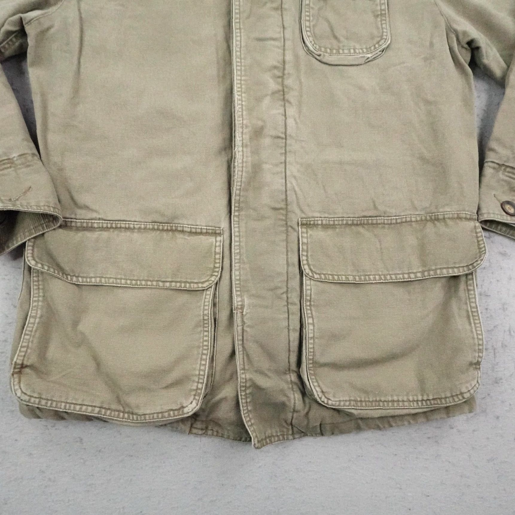 Gap VINTAGE Gap Out-of-Doors Jacket Mens XS Beige Quilted Lined Coat, Regular, Zip, Cotton Canvas, Hunting, Workwear, Casual, Travel, 90s? Size US XS / EU 42 / 0 - 4 Thumbnail