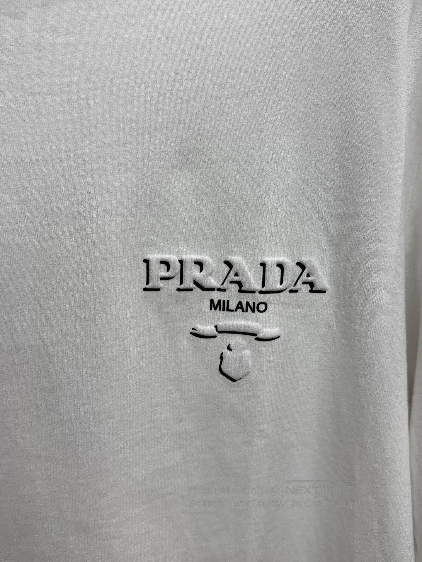 Prada Prada Logo Slogan Short-Sleeve T-Shirt. Size US XL / EU 56 / 4 - 3 Thumbnail