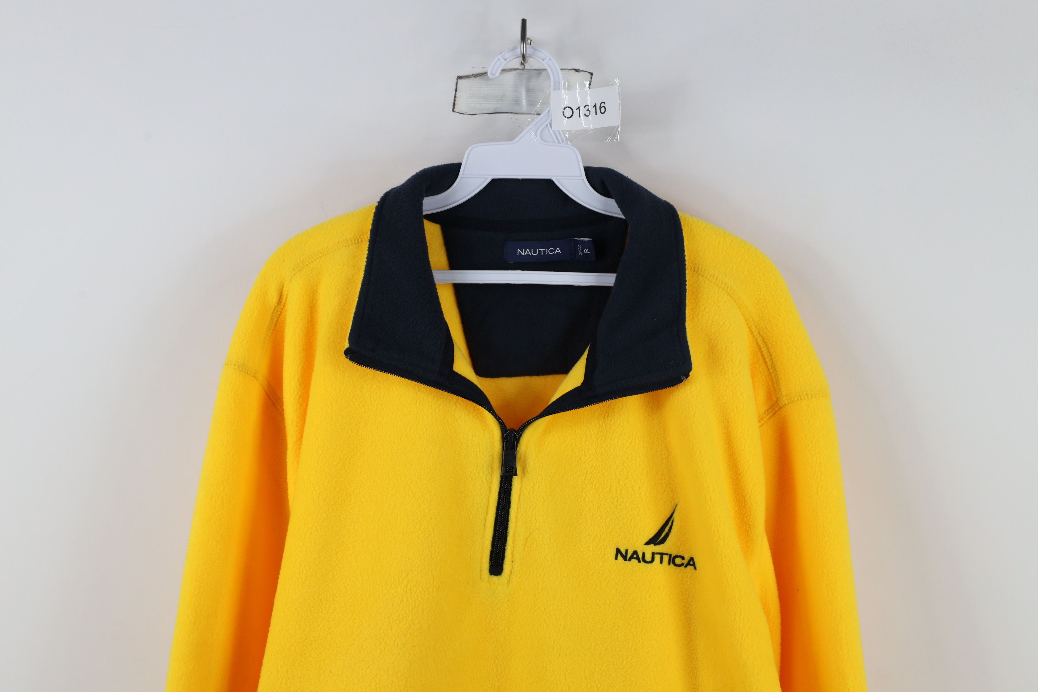 Nautica × Vintage Vintage 90s Nautica Half Zip Fleece Pullover Sweater Size US XXL / EU 58 / 5 - 2 Thumbnail