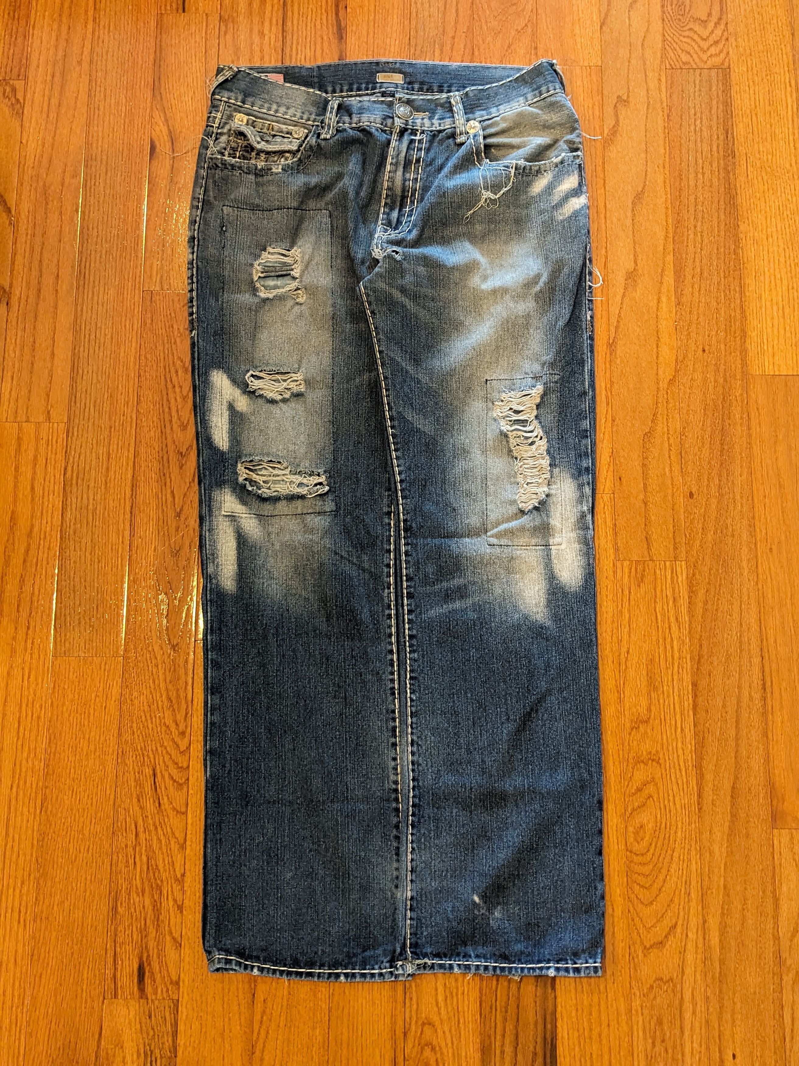 True Religion × Vintage Vintage Y2K True Religion 36x34 Ricky Super T Relaxed Denim Size US 36 / EU 52 - 7 Thumbnail