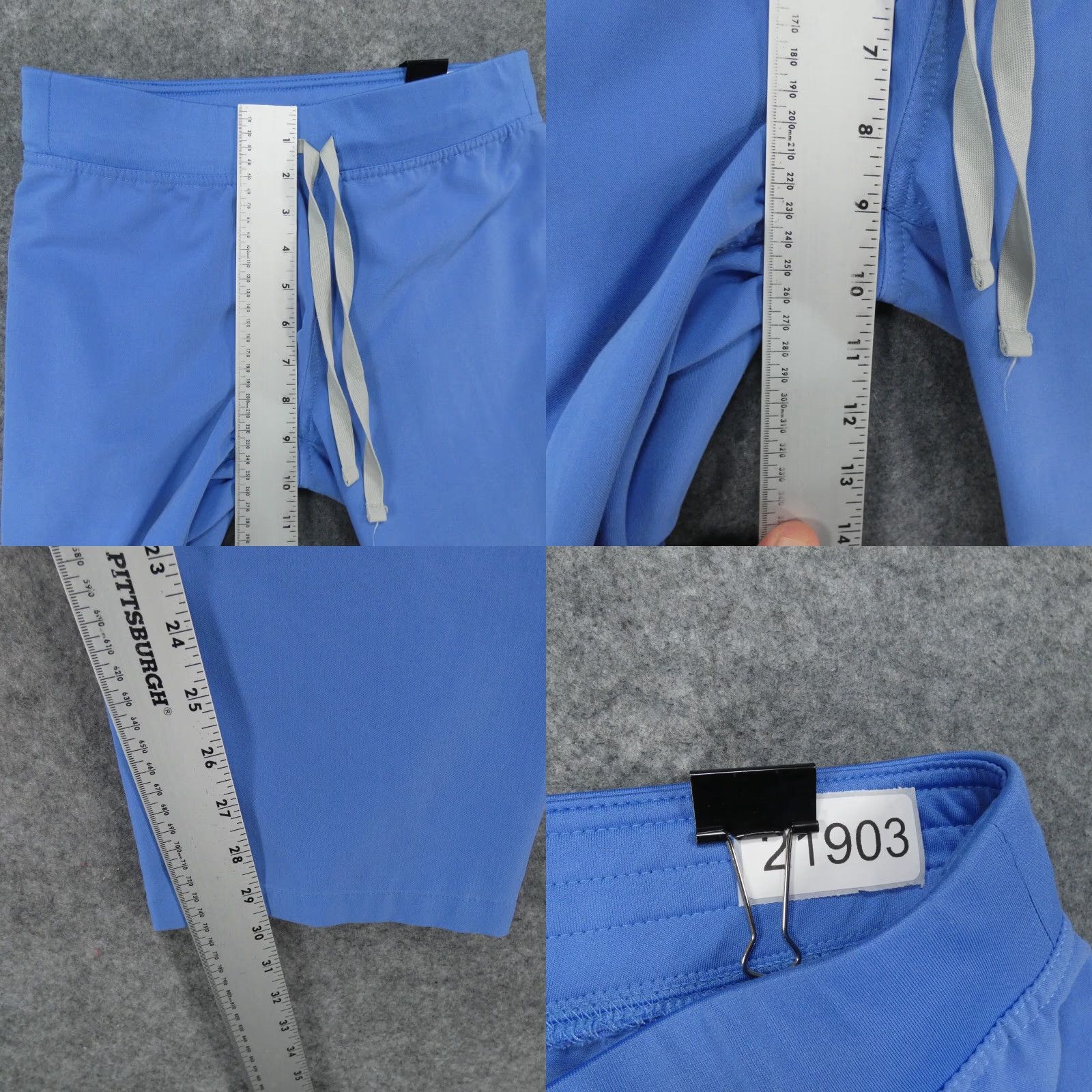 Vintage FIGS Scrub Pants Womens XS Blue Drawstring Medical Solid Size 26" / US 2 / IT 38 - 8 Thumbnail