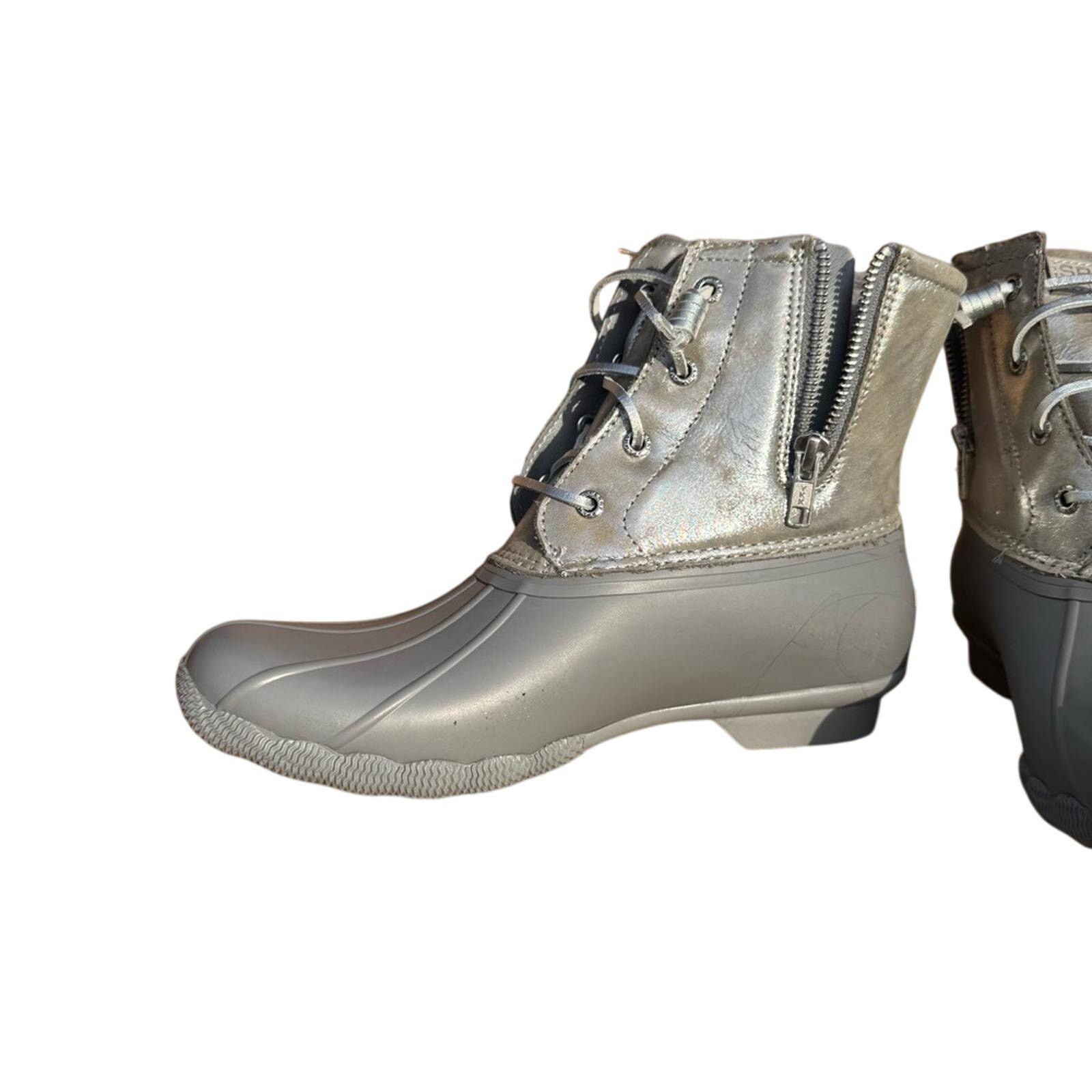 Sperry Sperry Silver & Gray Duck Boots Size US 9 / IT 39 - 5 Thumbnail