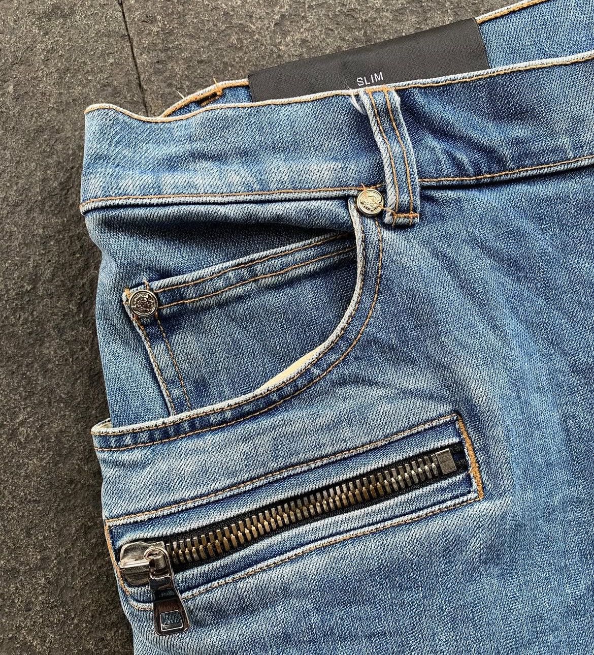 Balmain Balmain Biker Denim Washed Jeans Size US 34 / EU 50 - 4 Thumbnail