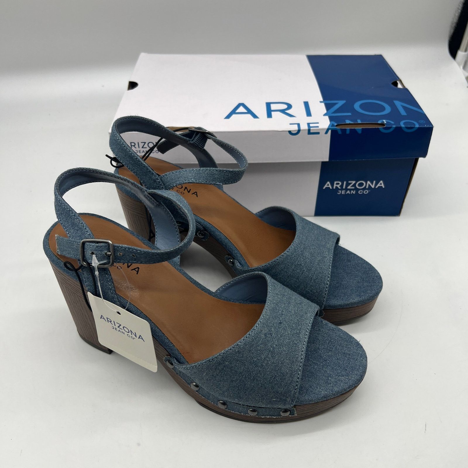 Other Arizona Jean Co Womens Heather Heeled Sandals Size US 7.5 / IT 37.5 - 2 Thumbnail