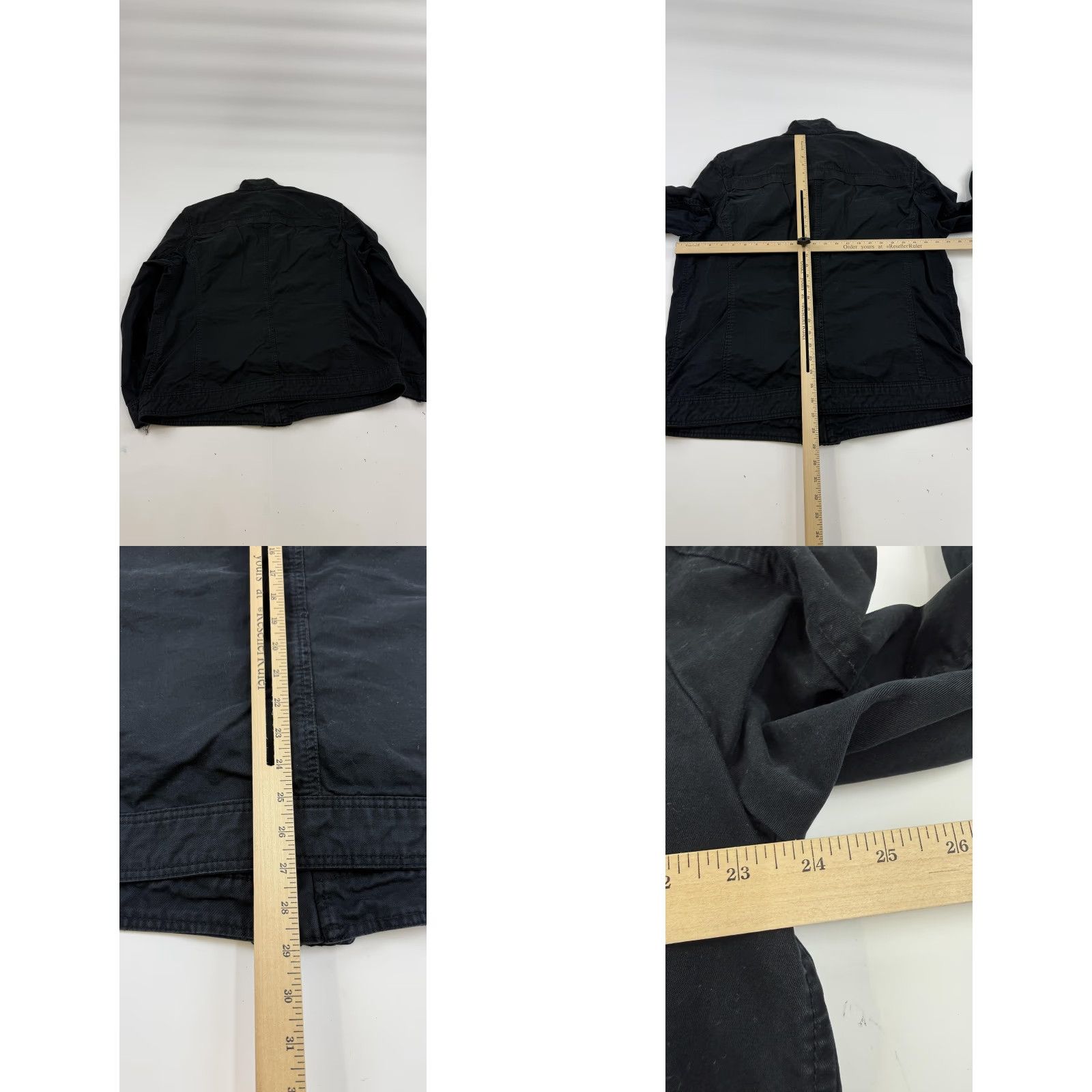 Tasso Elba VINTAGE? No — Actually: Tasso Elba Jacket Mens XL Black Cotton Field Military Utility Pockets Coat Size US XL / EU 56 / 4 - 8 Thumbnail