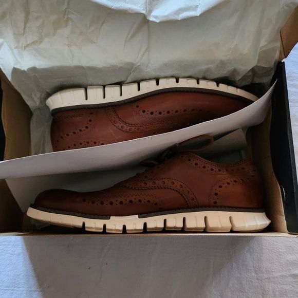 Cole Haan Cole Haan ZeroGrand Wing Oxford British Tan Sz. 8 Shoes Size US 8 / EU 41 - 14 Thumbnail