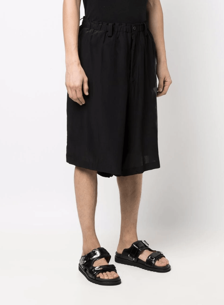 Yohji Yamamoto Yohji Yamamoto Pour Homme - W/Gabardine 1-Tuck Wide Shorts Size US 30 / EU 46 - 1 Thumbnail