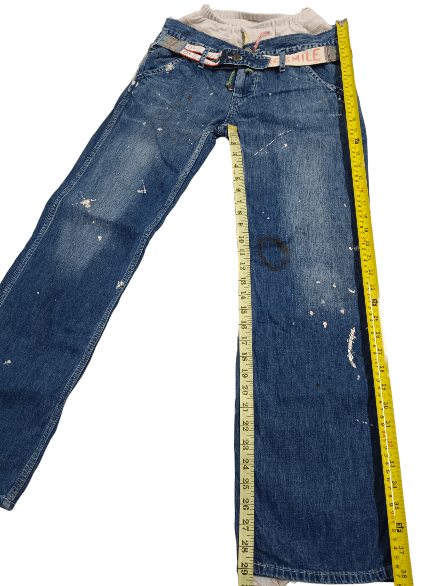 Japanese Brand DNM Riders Seditionaries Splash Rusty Low Rise Jeans Size 30" / US 8 / IT 44 - 6 Thumbnail
