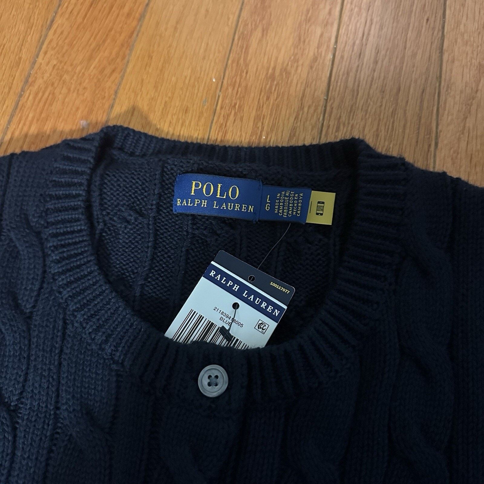 Ralph Lauren NEW POLO RALPH LAUREN Women Cotton Cardigan Blue Large Size L / US 10 / IT 46 - 9 Thumbnail