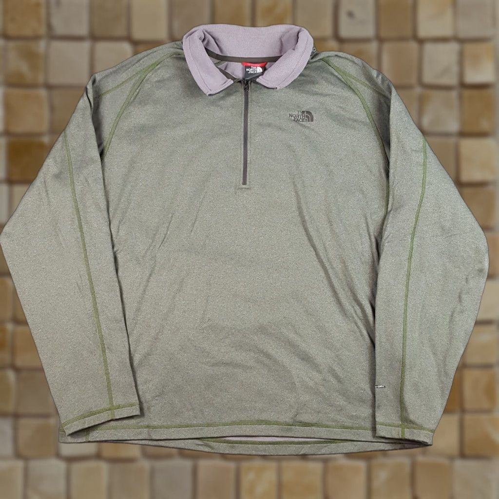 The North Face VINTAGE The North Face 2XL Green Thermal Micro Fleece Lined Quarter-Zip Hiking Shirt Men NS Size US XXL / EU 58 / 5 - 1 Thumbnail