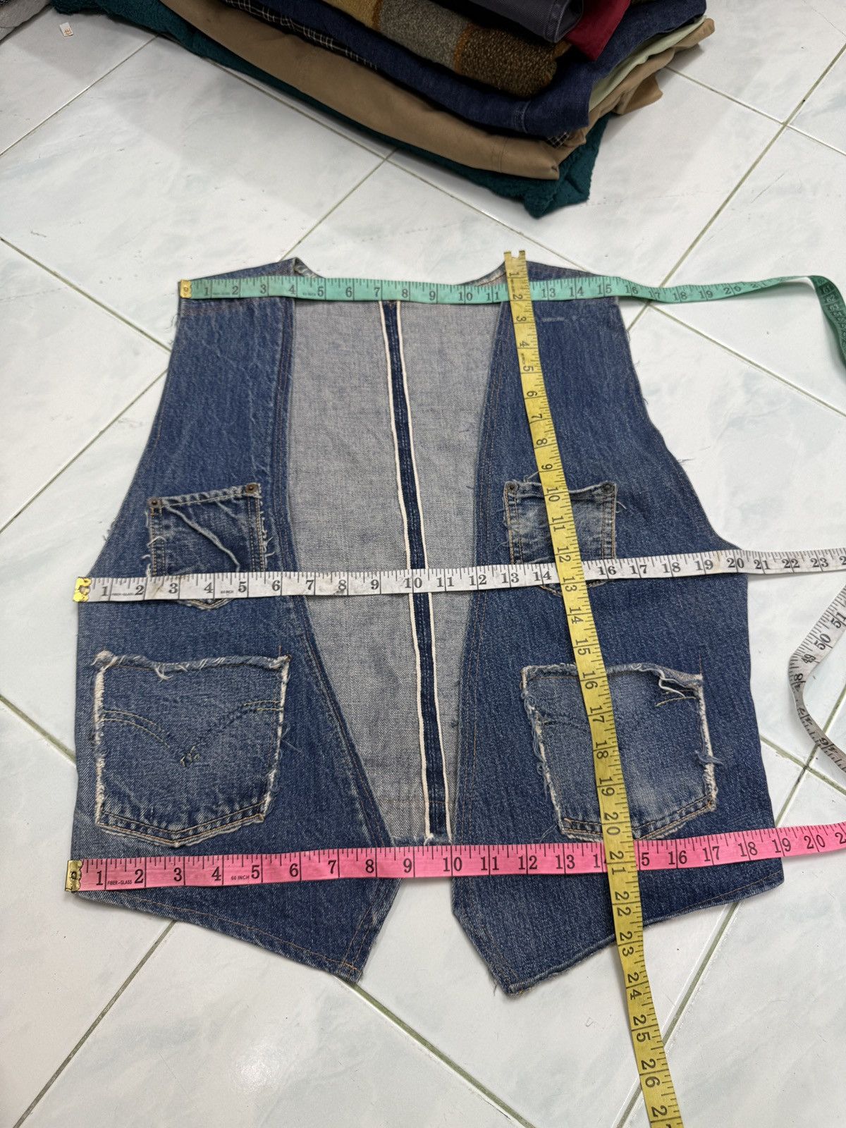 Handmade 🔥🔥🔥ARCHIVE HANDMADE CUSTOM DENIM VEST Size US S / EU 44-46 / 1 - 14 Thumbnail