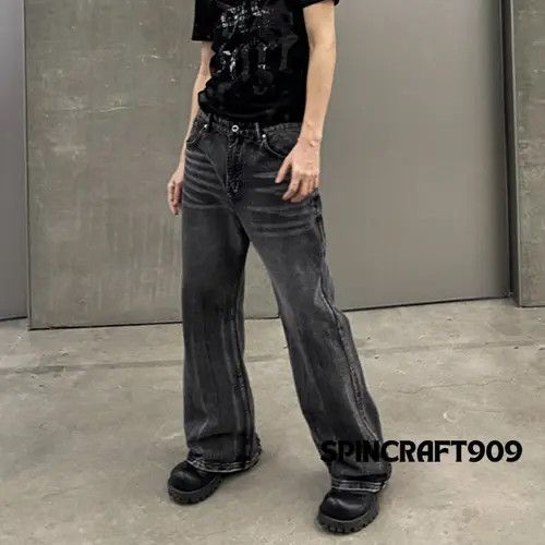 VIBE Black Washed Stacked Denim Jeans Size US 32 / EU 48 - 5 Thumbnail
