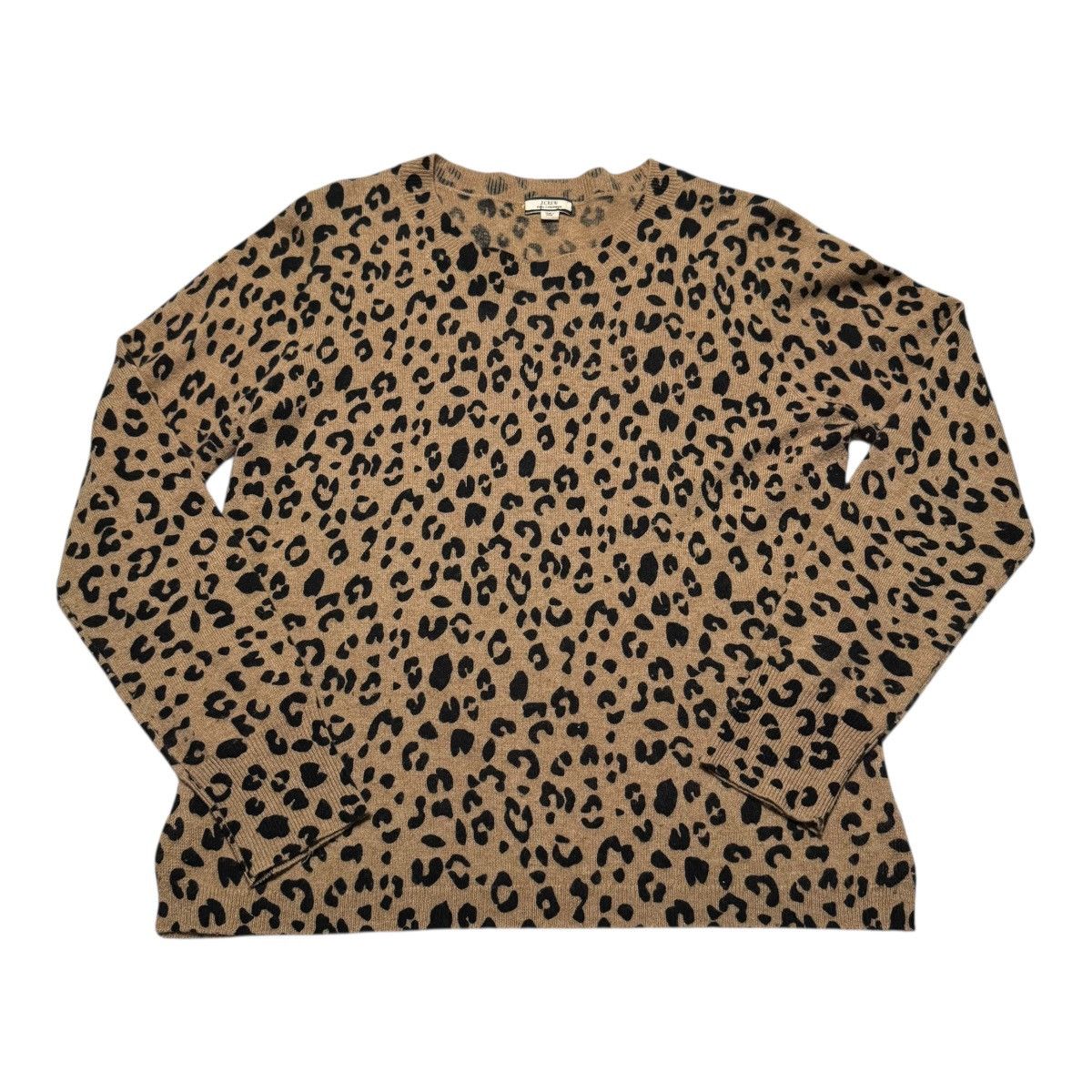 J.Crew J. Crew Leopard Print Cashmere Sweater Women's Large Size L / US 10 / IT 46 - 1 Thumbnail