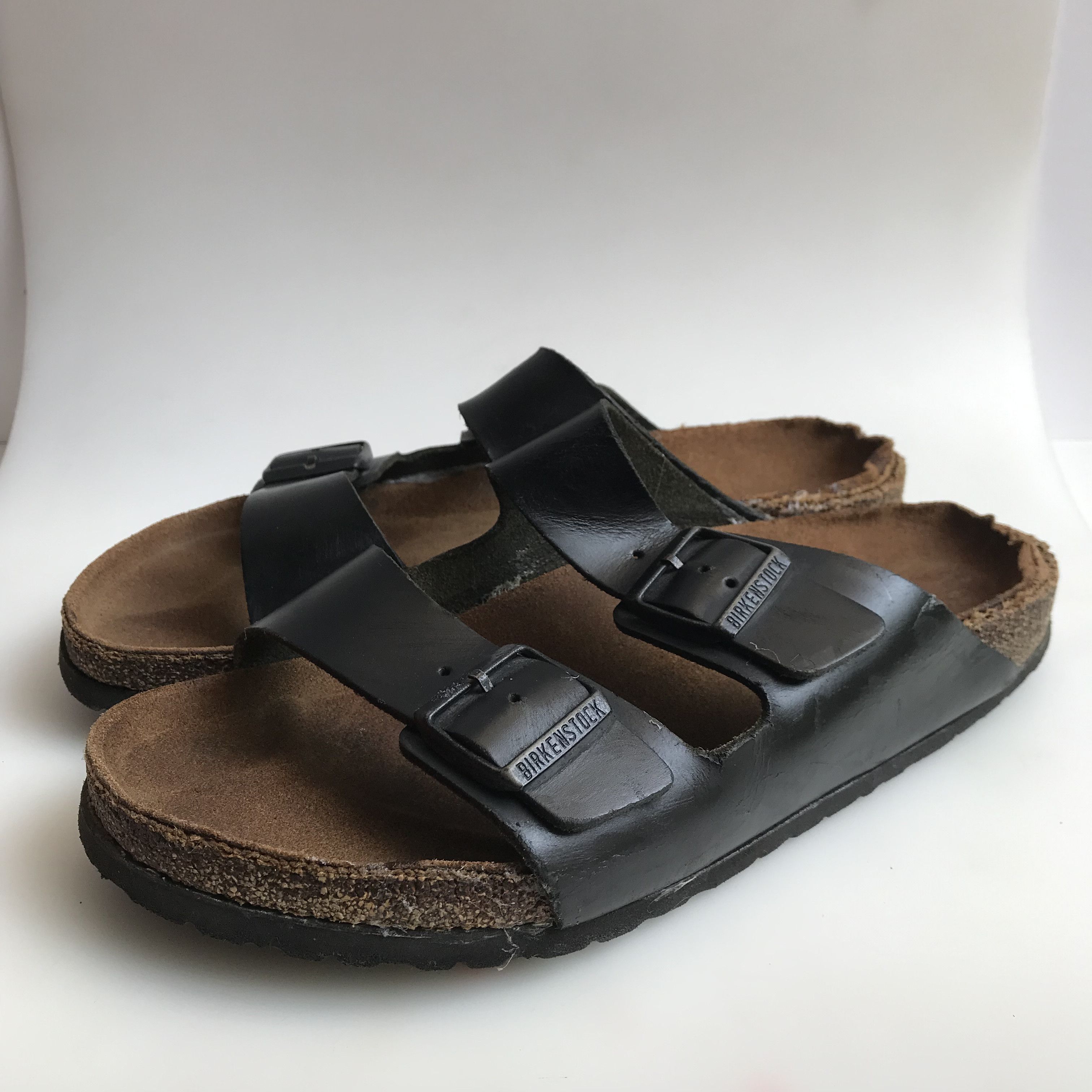 Birkenstock Vintage Birkenstock Arizona Black Leather cork brown Size US 13 / EU 46 - 1 Thumbnail