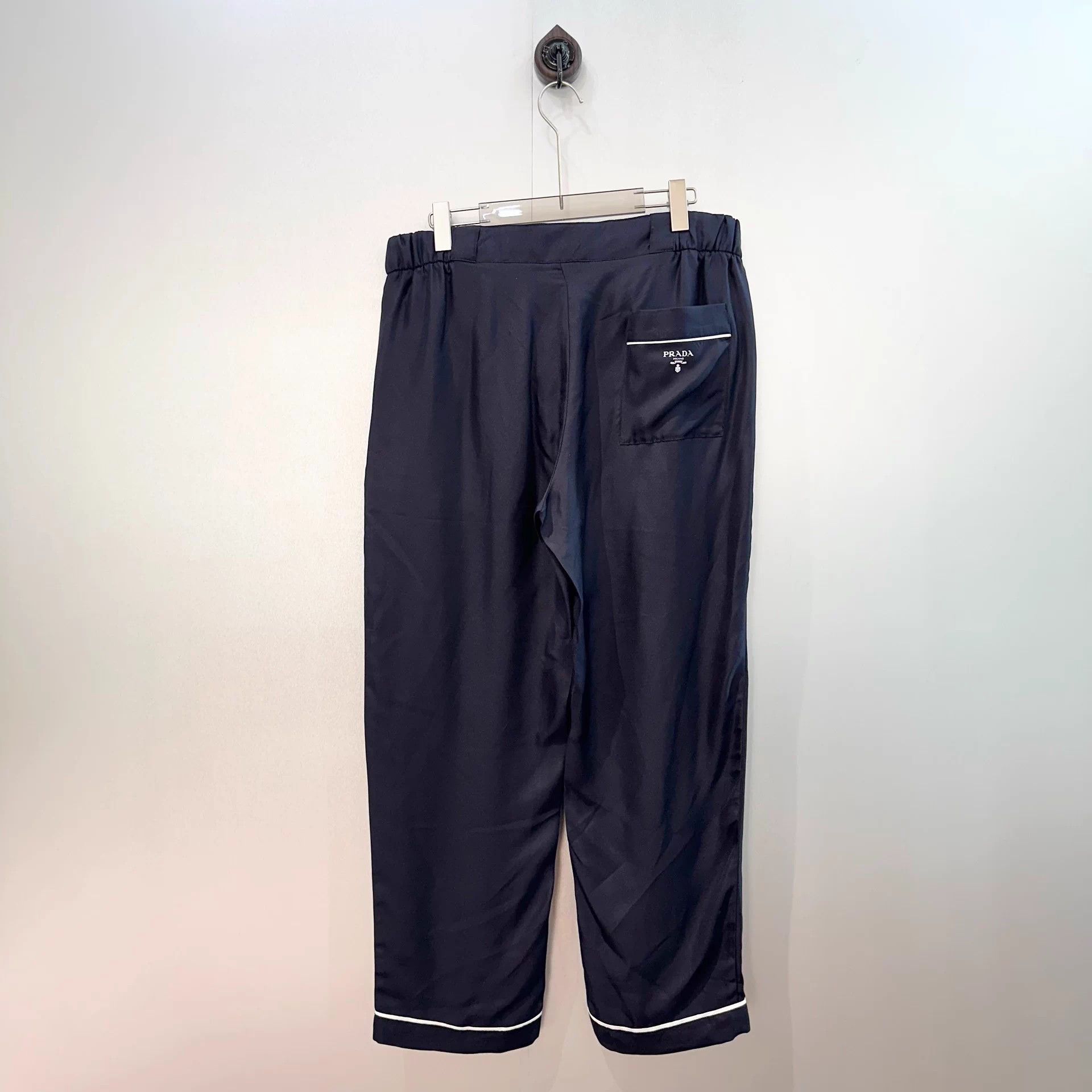 Prada Prada New Back Logo Silk Pants Size US 36 / EU 52 - 2 Thumbnail