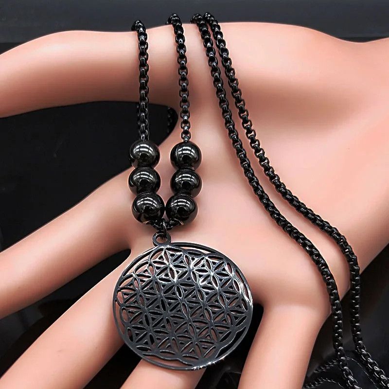 Jewelry Flower of Life Pendant Necklace Emblem Talisman Size ONE SIZE - 3 Thumbnail