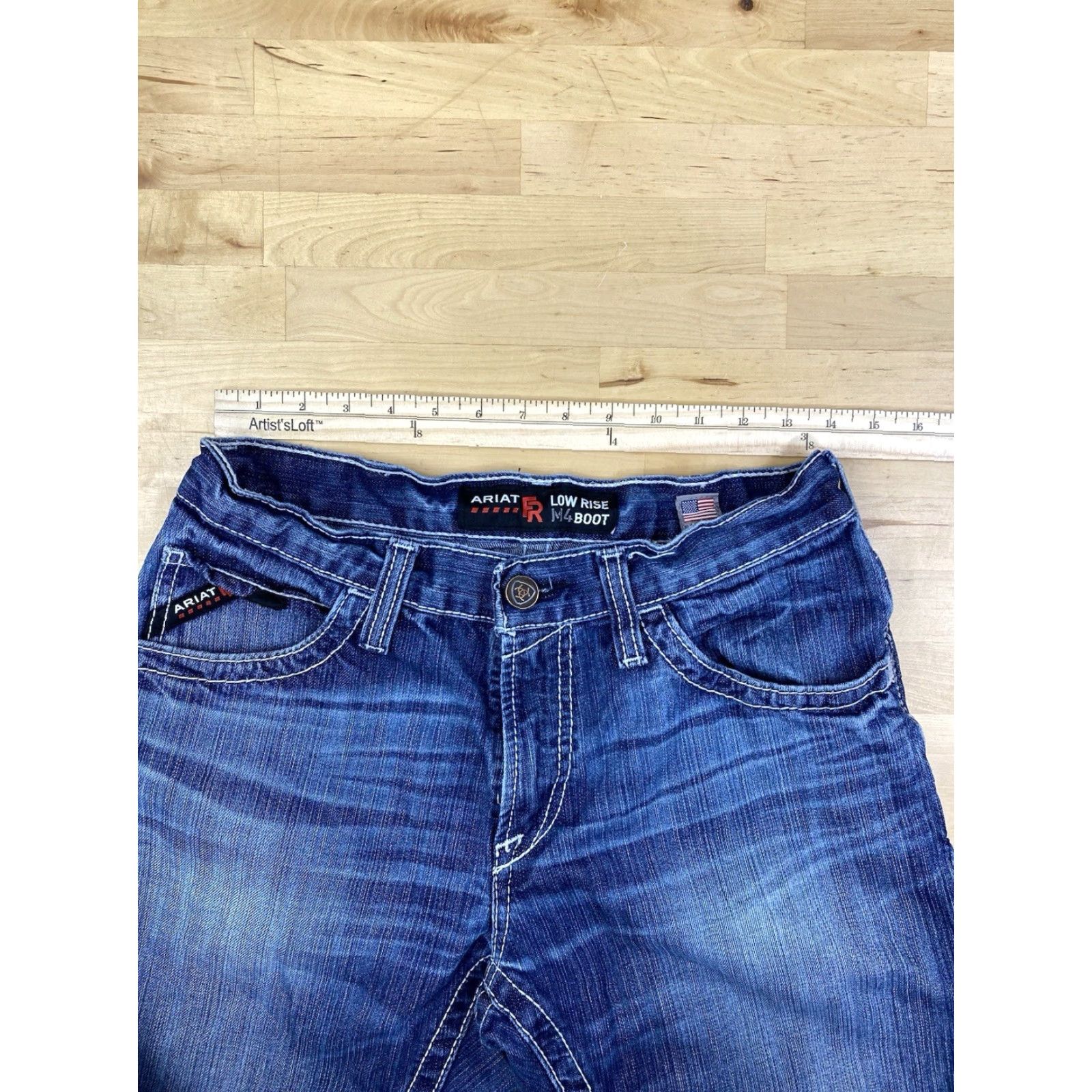 Ariat Ariat Denim Short Shorts Mens 30 Cut Off Relaxed 5-Pocket Flat Front Raw Hem Casual Blue Vintage No M4 9777 Size US 30 / EU 46 - 5 Thumbnail
