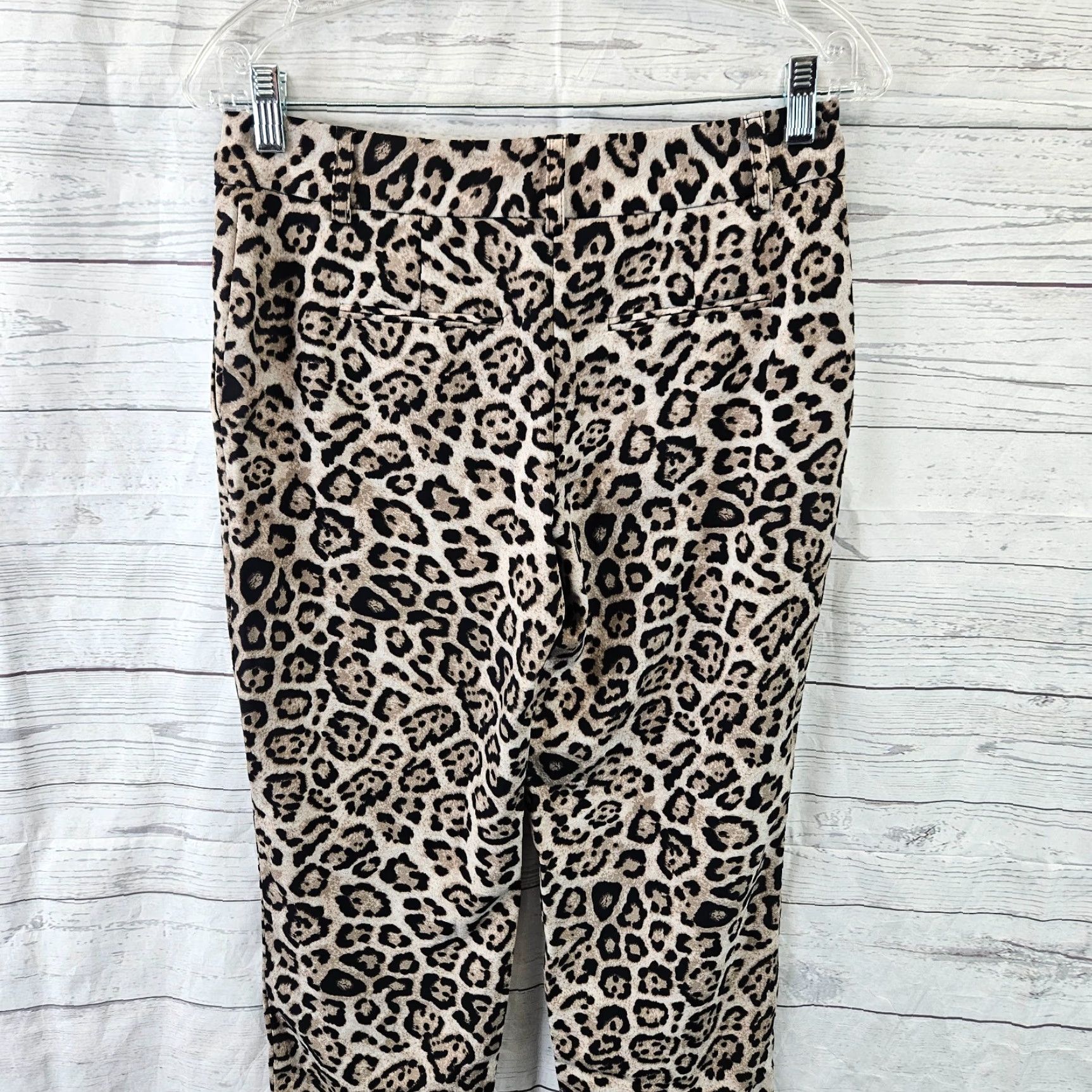 Victoria's Secret Victoria's Secret Womens Cropped Pants 2 Black Animal Print Cotton Blend Polyester Flat Front Crop 90s? Size 26" / US 2 / IT 38 - 4 Thumbnail