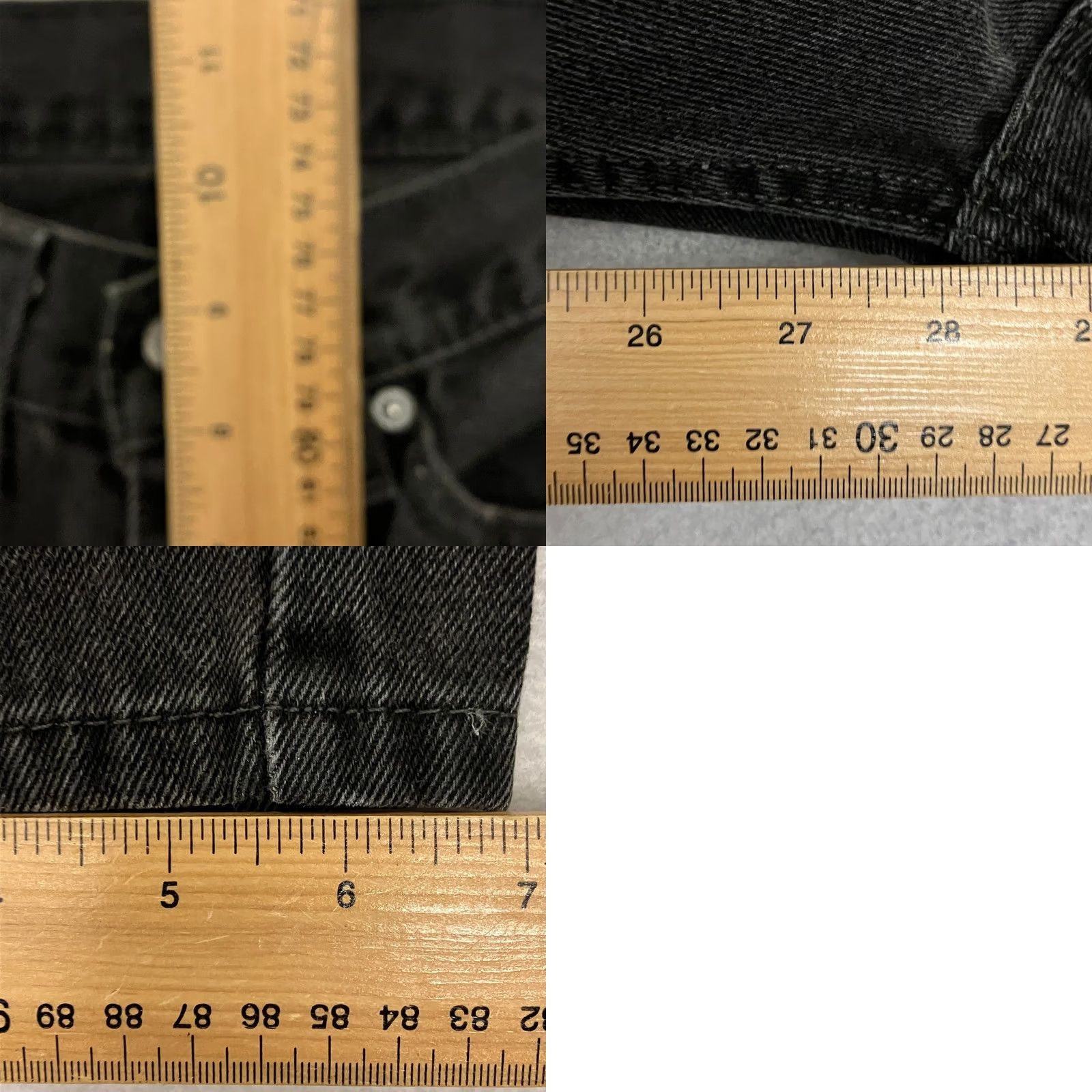 Levi's VINTAGE Levis 505 Jeans Mens 28W 28L Black Denim Regular Straight Fit Red Tab Size US 28 / EU 44 - 8 Thumbnail
