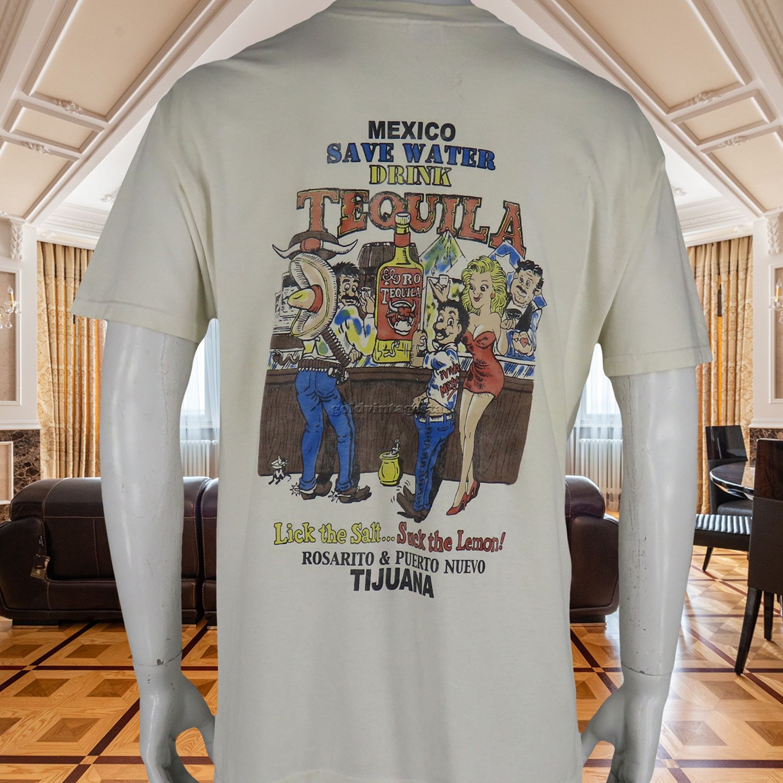Other Vintage Mexico Tequila Tijuana Humor Joke Souvenir T Shirt Size US L / EU 52-54 / 3 - 7 Thumbnail