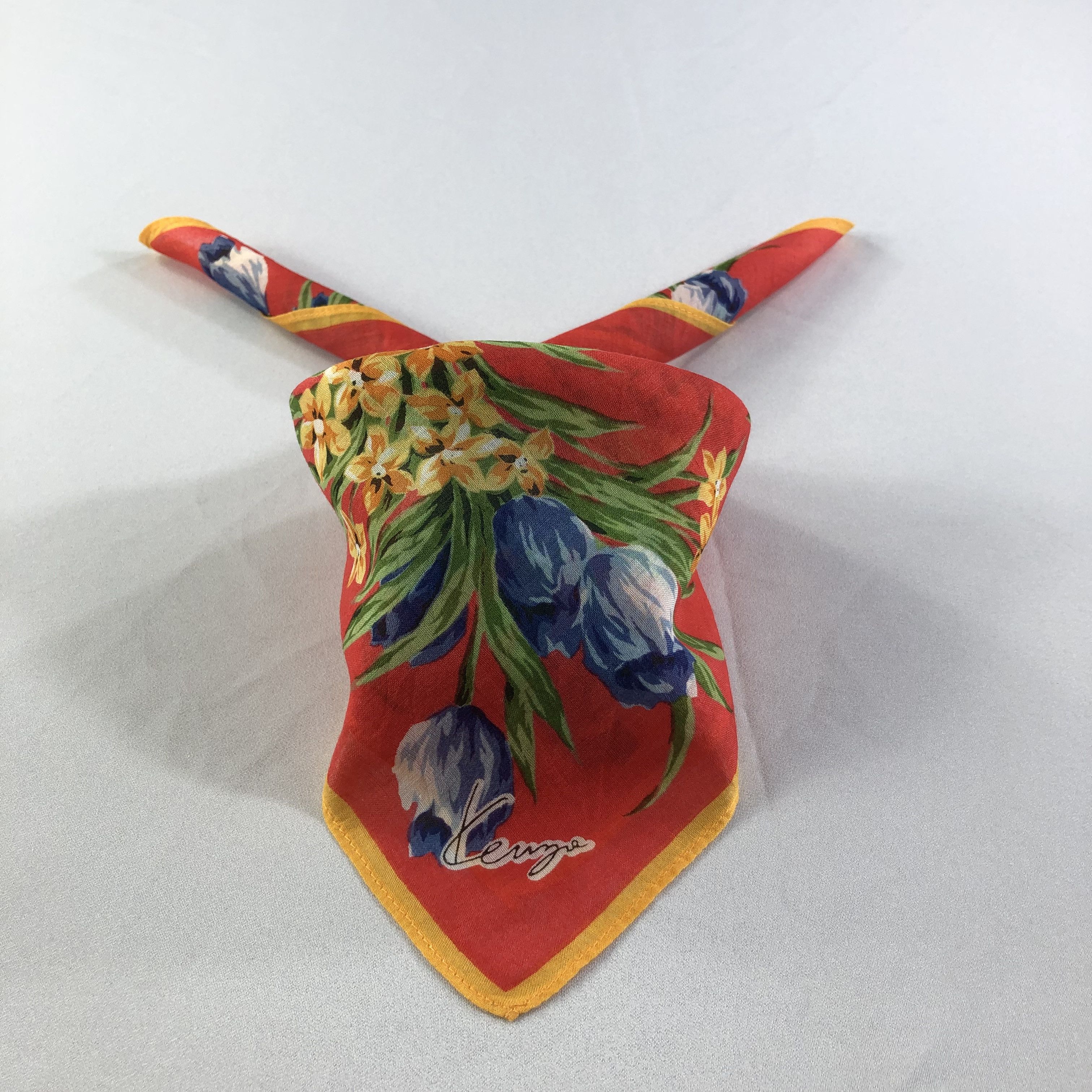 Japanese Brand × Kenzo × Vintage Kenzo Handkerchief Neckerchief Bandana H1652 Size ONE SIZE - 1 Thumbnail