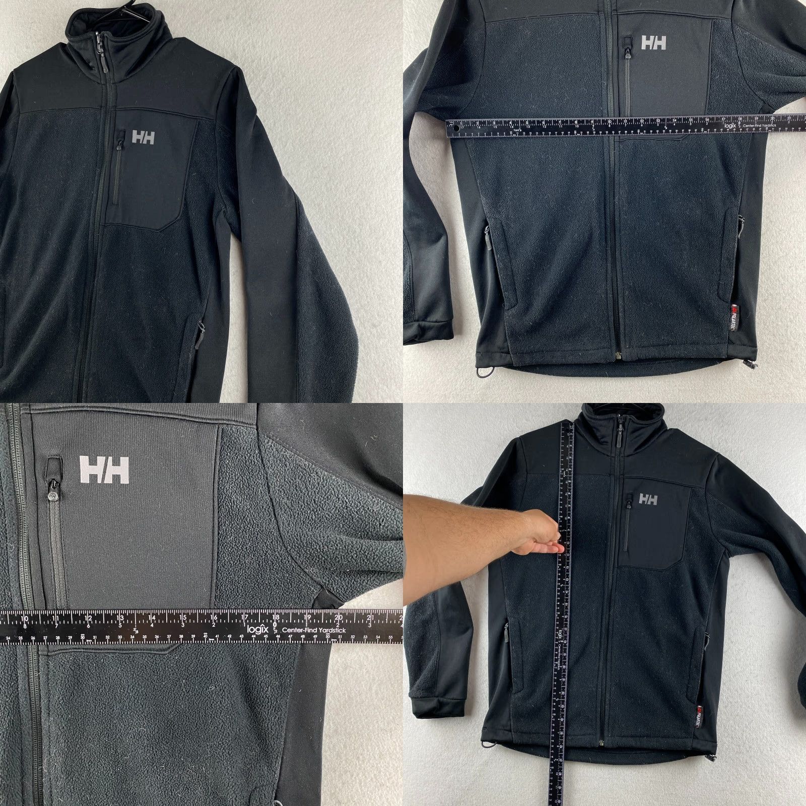 Helly Hansen Helly Hansen Sweater Mens Small S Black Full Zip Fleece Long Sleeve Zip Pockets Size US S / EU 44-46 / 1 - 8 Thumbnail