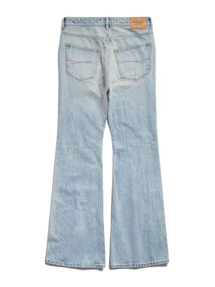 Balenciaga o1bcso1str1225 Flared Pants in Blue Size 28" / US 6 / IT 42 - 2 Thumbnail