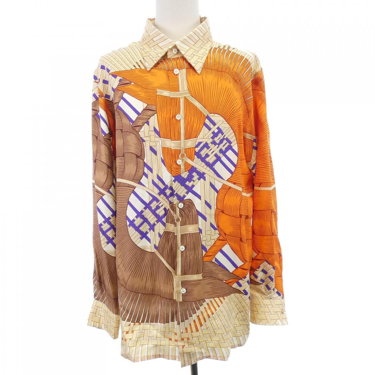 Hermes Hermes Hermes CHEMISE SUR MESURE Silk Shirt Textile Dress Shirt DUTY FREE for USA Size ONE SIZE - 1 Thumbnail