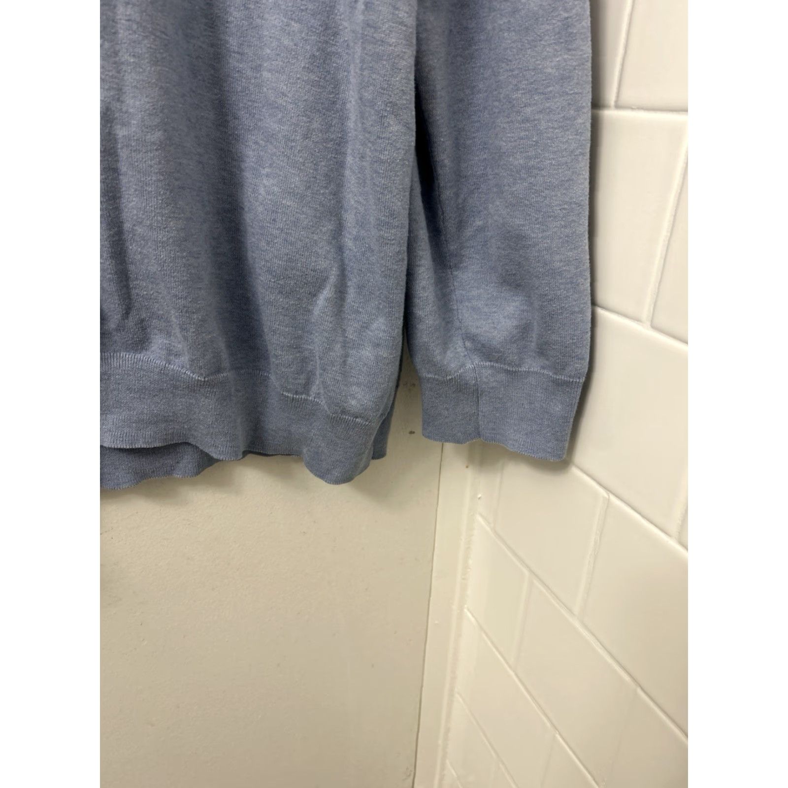 Brooks Brothers Brooks Brothers Sweater 1/4 Zip Mens XXL Light Blue Supima Cotton Pullover L/S Knit Cardigan? Size US XXL / EU 58 / 5 - 6 Thumbnail