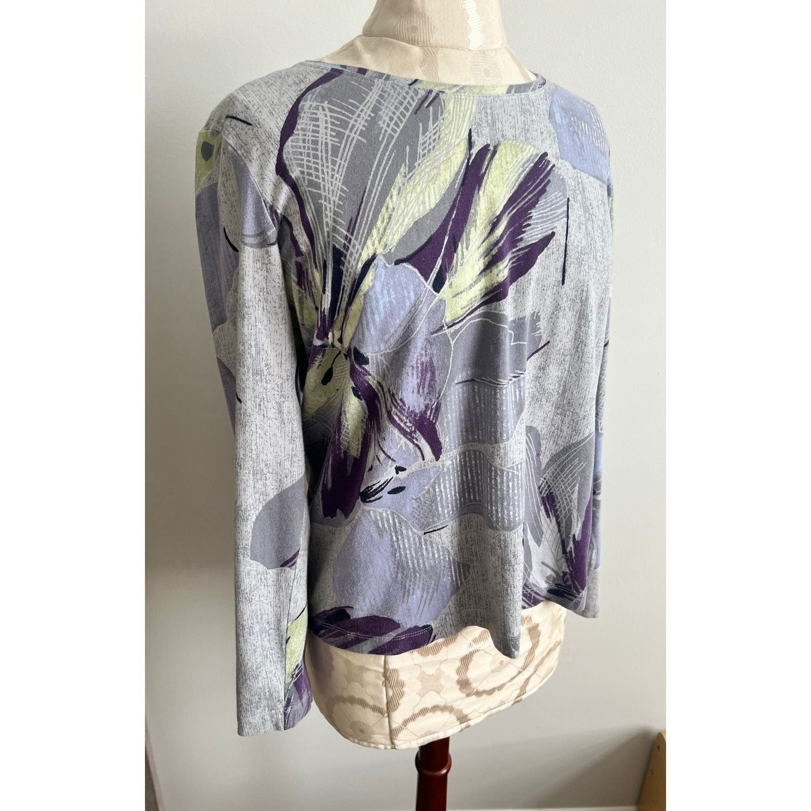 Chicos Chico's Women’s Long Sleeve Cotton Blend Blouse SZ 2 (US L) Size L / US 10 / IT 46 - 2 Thumbnail