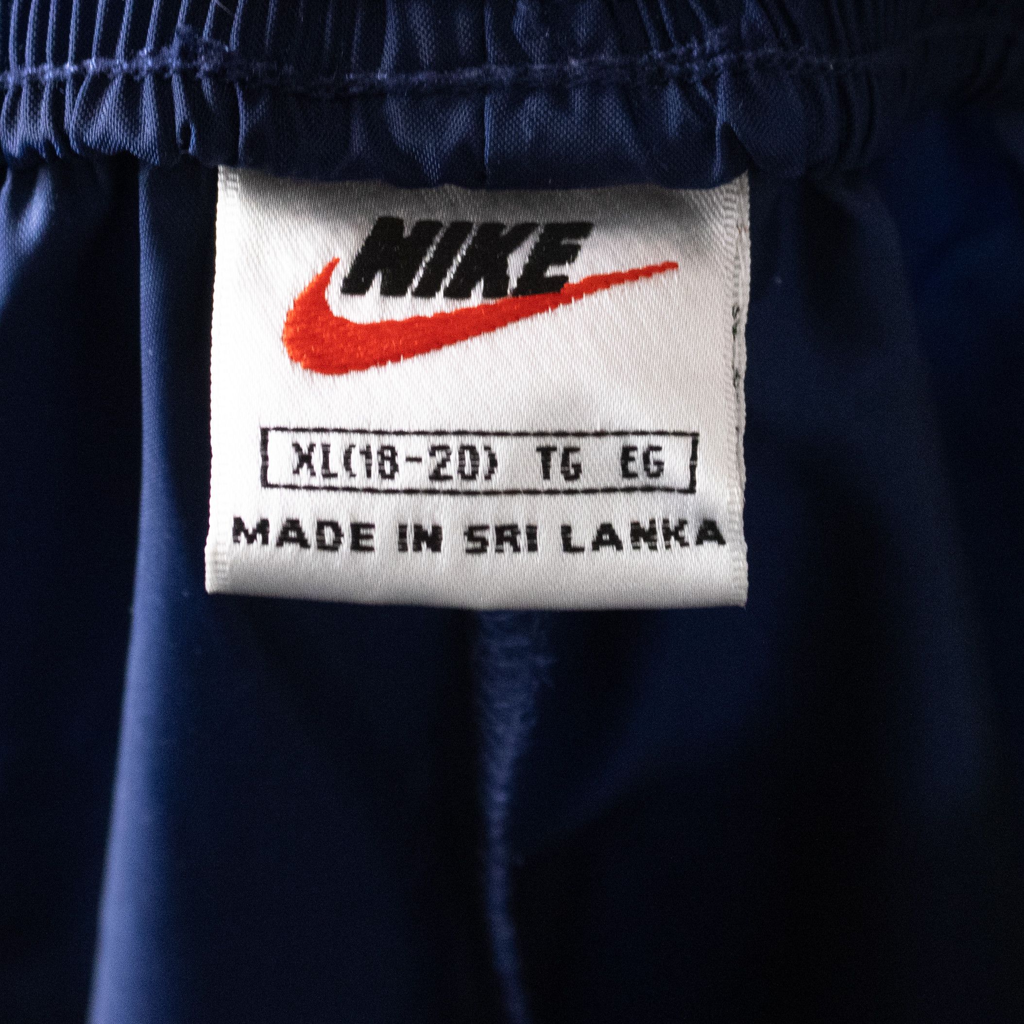 Nike Vintage 90's Nike Navy Stripped Baggy Relax Cuffed Pant's Size US 28 / EU 44 - 9 Thumbnail