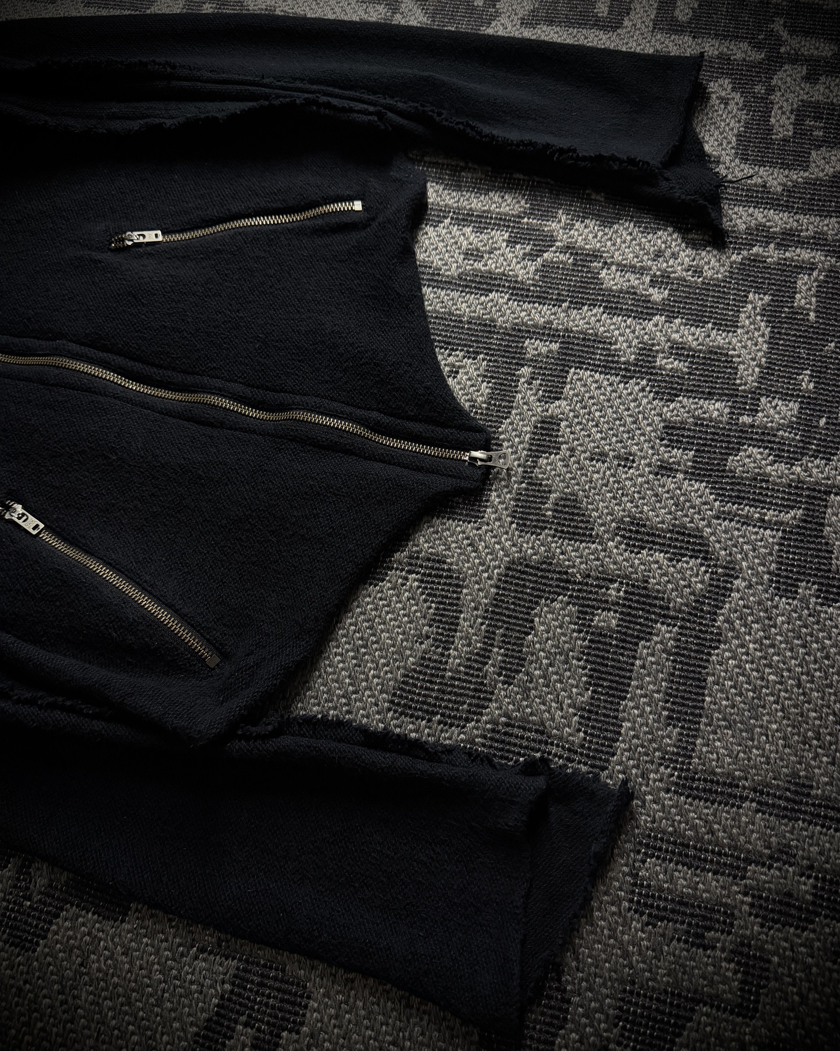 Le Grande Bleu (L.G.B.) LGB Asymmetrical Raw Zip Hoodie Size US S / EU 44-46 / 1 - 7 Thumbnail