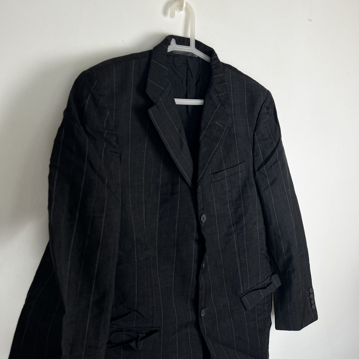 Versace Versace Medusa Blazer Striped Grey line Vintage 90s Rare Size 52R - 3 Thumbnail