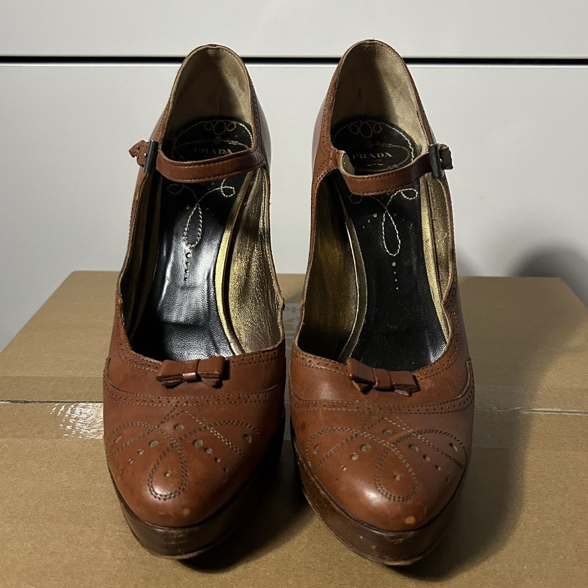 Prada Vintage Prada Cowboy Bow leather heels Size US 7 / IT 37 - 2 Thumbnail