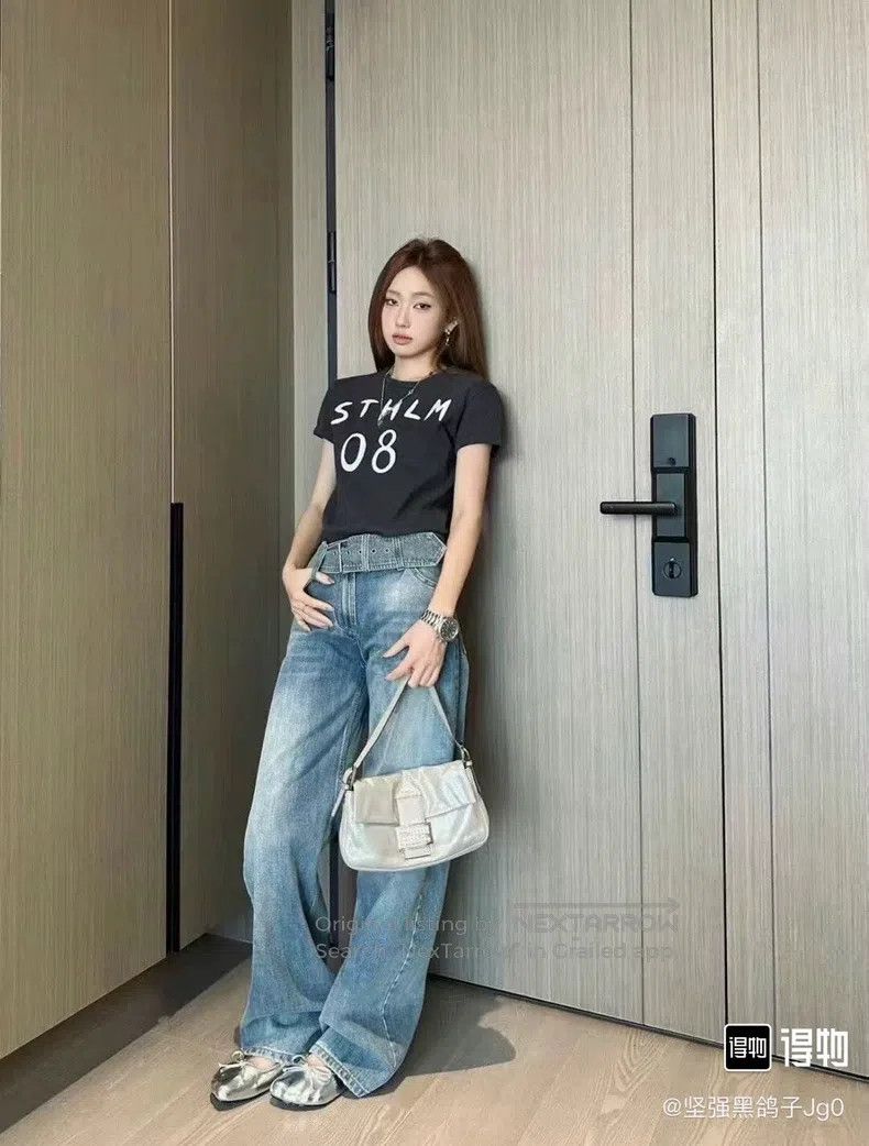 Acne Studios Acne Studios Retro Lettering Printed Charcoal Gray Crew Ne Size S / US 4 / IT 40 - 4 Thumbnail
