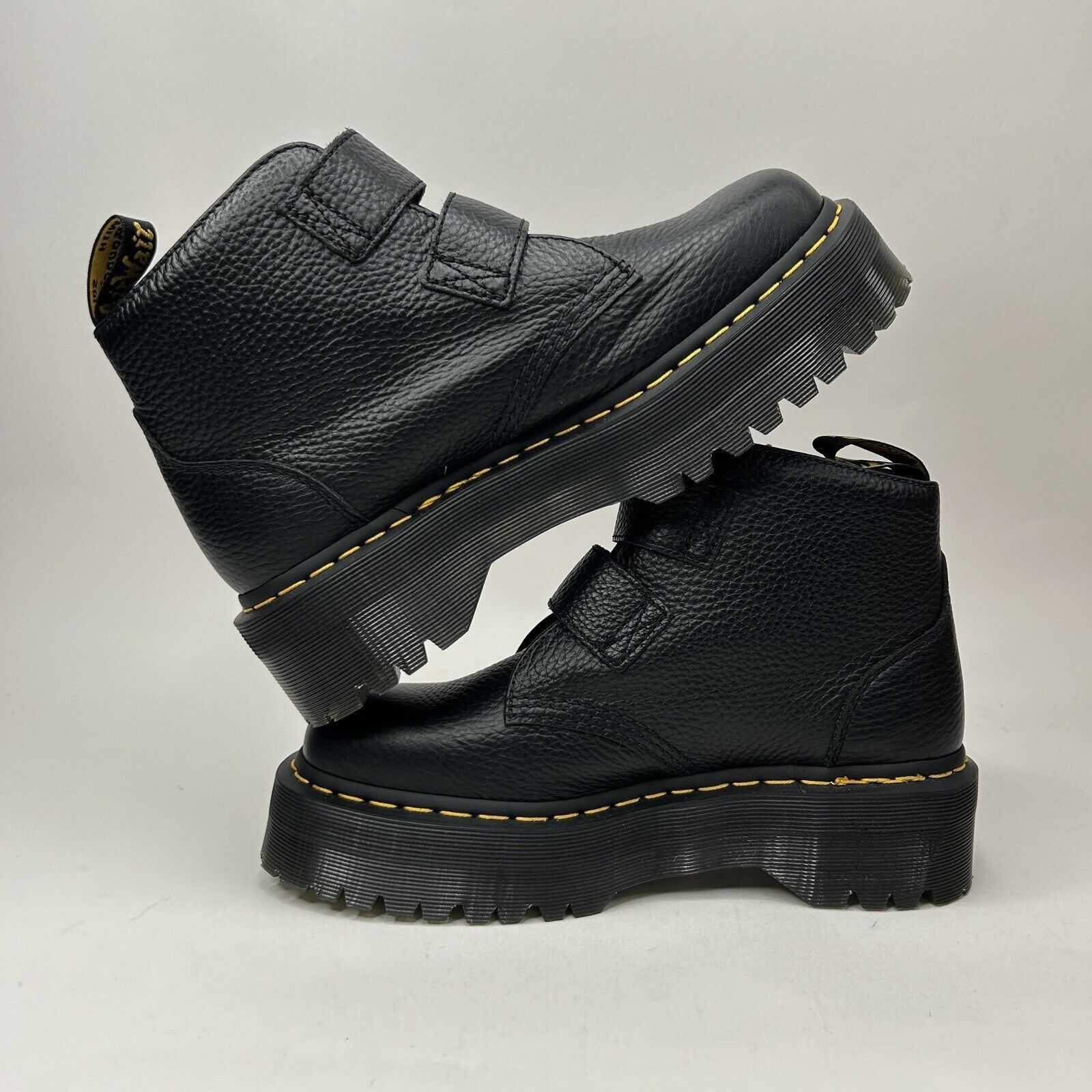 Dr. Martens Dr. Doc Martens Devon Heart Platform Boots “Black” 2023 Size US 8.5 / IT 38.5 - 3 Thumbnail